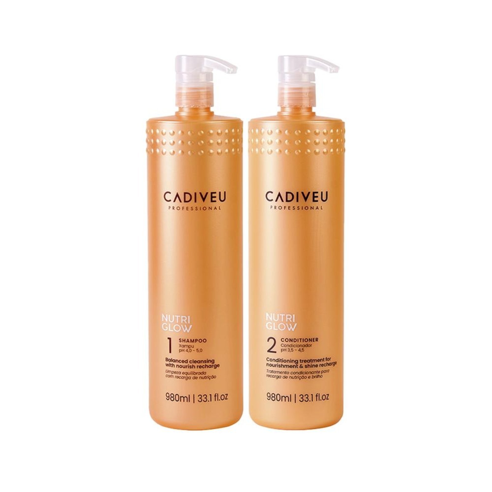 Kit Cadiveu Nutri Glow – Shampoo + Condicionador 980ml
