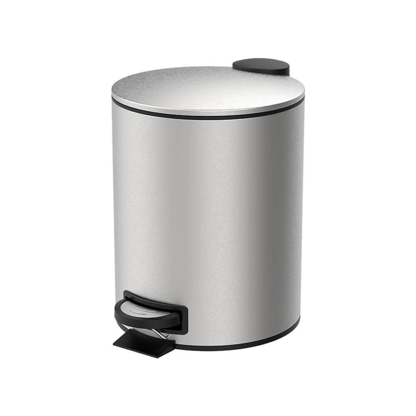 Lixeira para Banheiro e Cozinha Inox Com Pedal Spin 5 Litros - Brinox