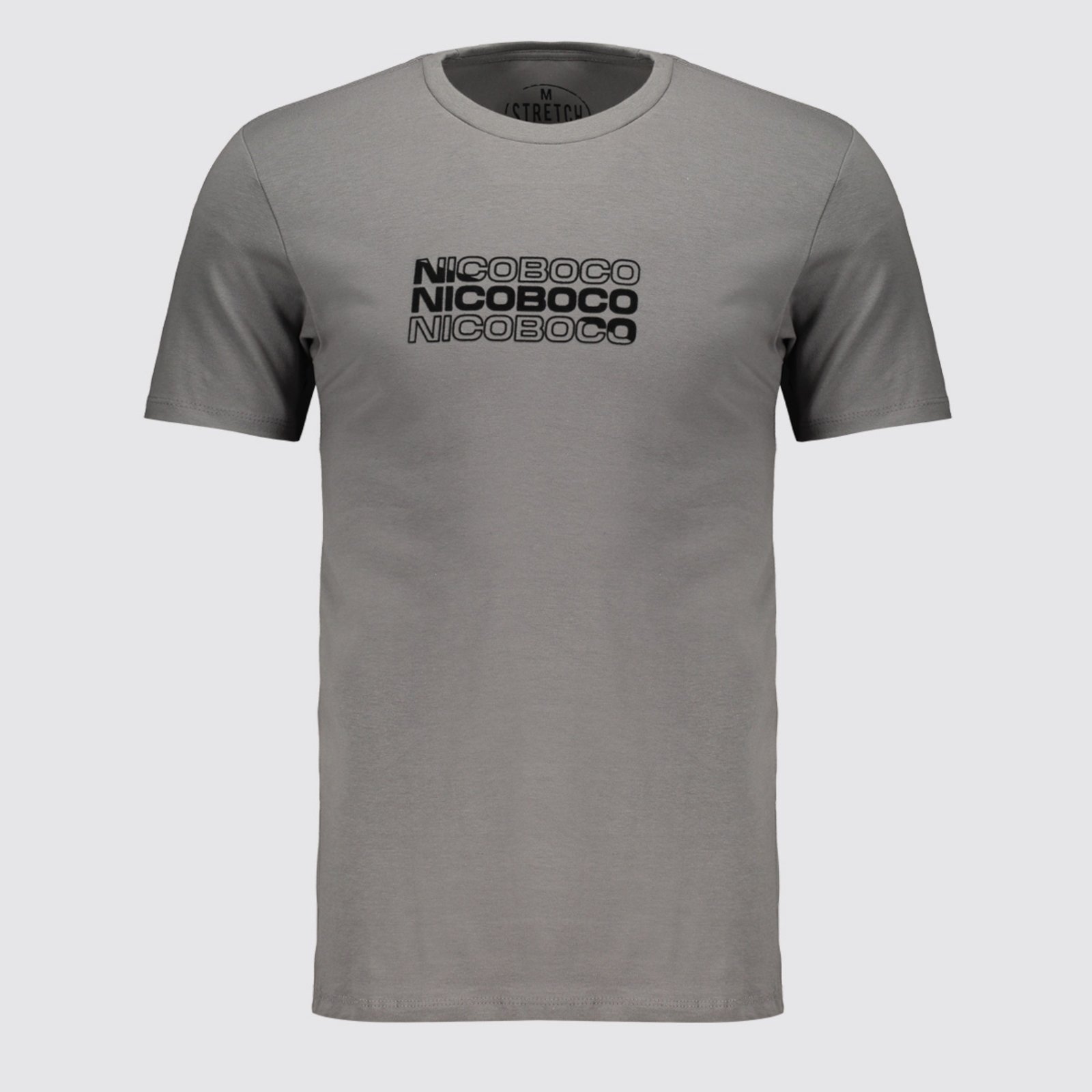Camiseta Nicoboco Stretch Rhodes Cinza Escuro