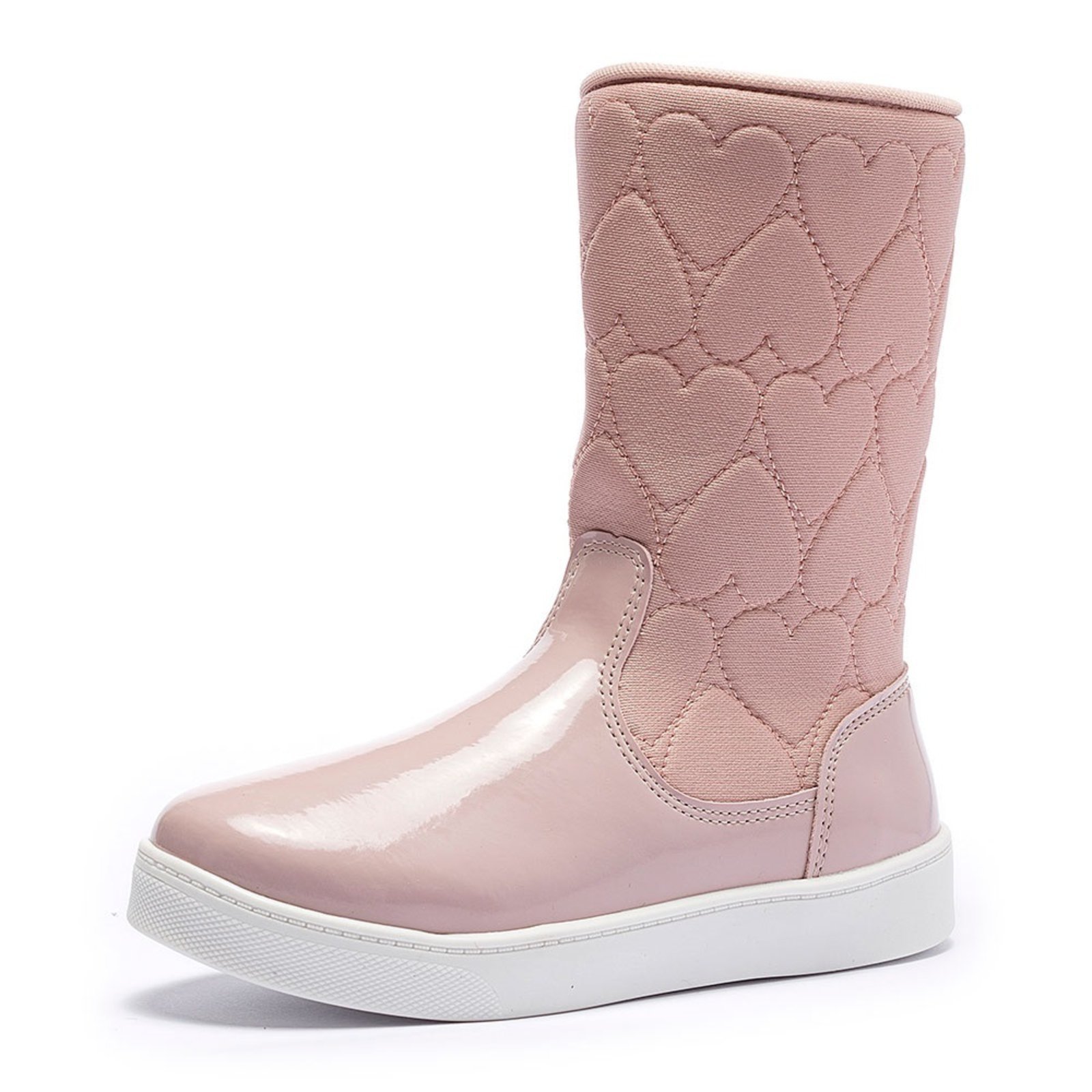 Infantil - Bota Tênis Feminina Tininha Menina Bordado Coração Rosê