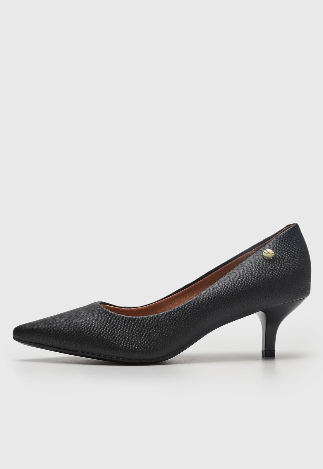 Scarpin Feminino Vizzano Salto Baixo Taça Preto