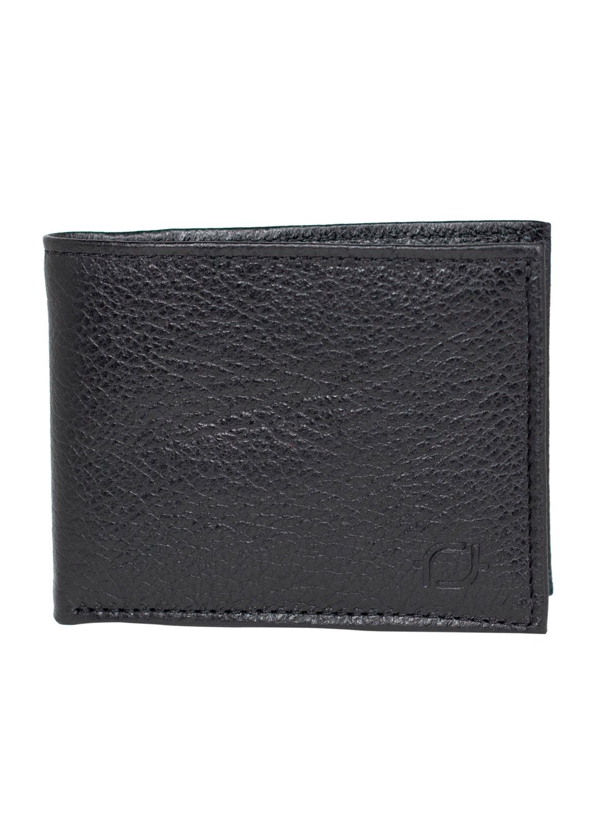 Vista 2 Carteira Masculina Fasolo Soft Anil Casual Couro Legítimo Porta Notas Compacto preto Fasolo preto