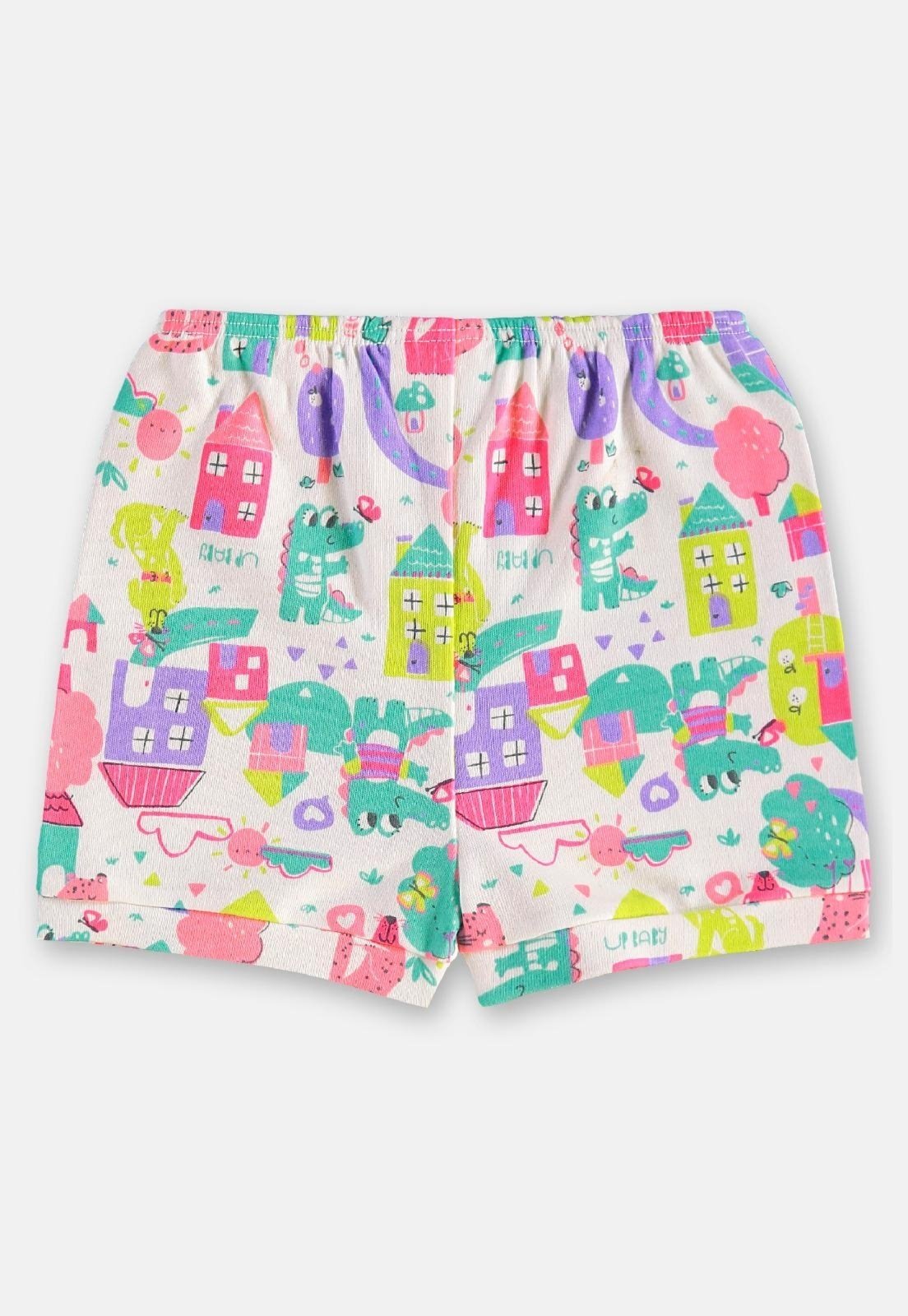 Vista 3 Infantil - Short Menina em Suedine Up Baby Off-White off-white white Up Baby off-white white