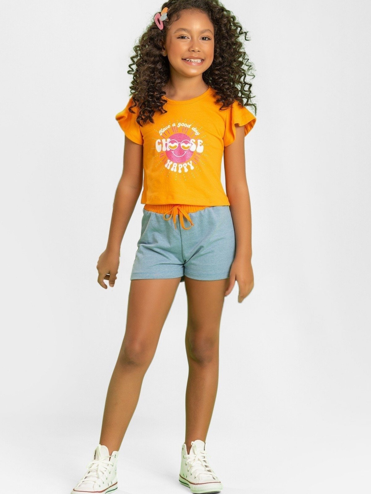 Vista 2 Infantil - Conjunto Platinum Choose Happy Miniature Kids laranja Miniature Kids laranja