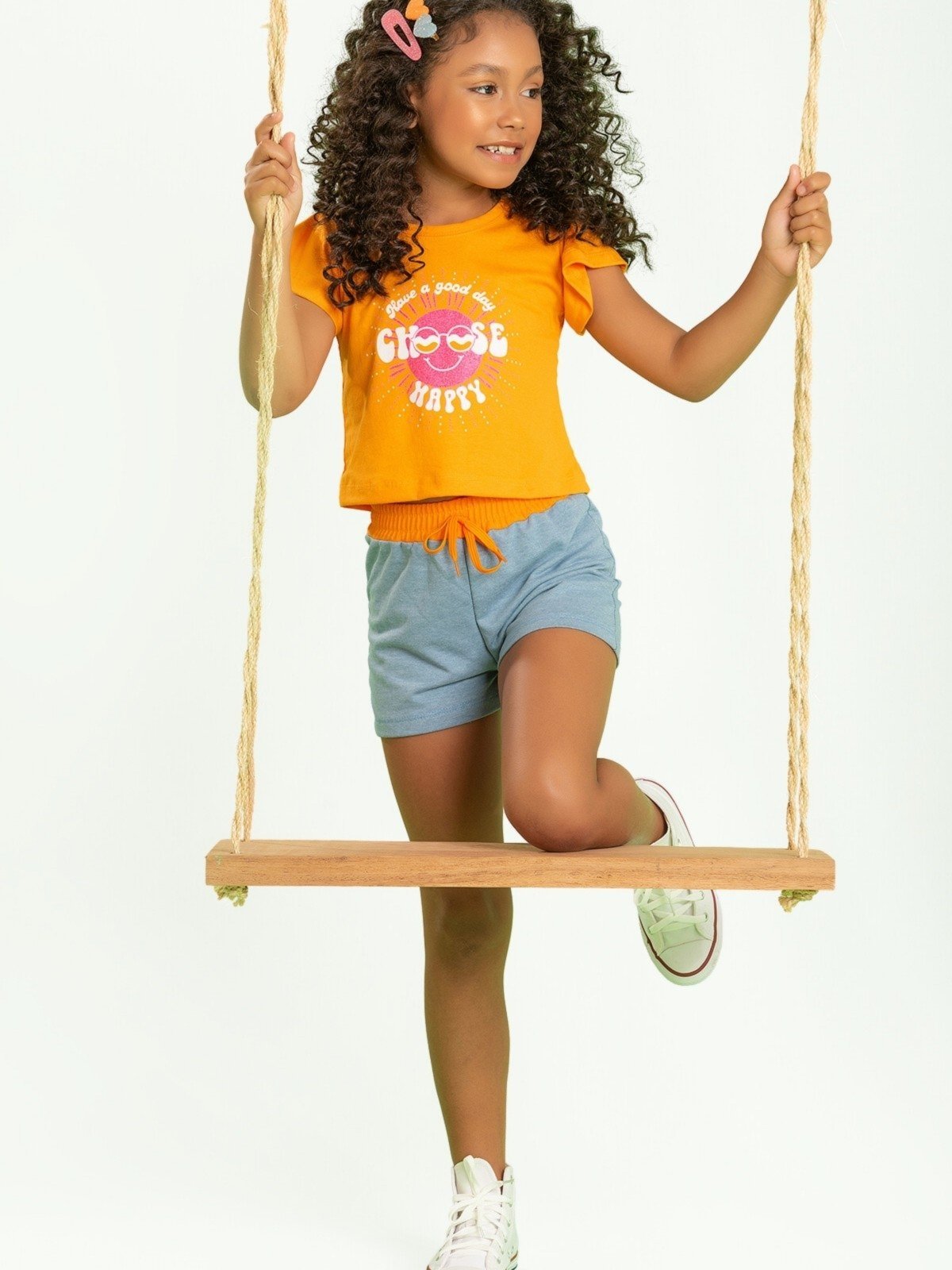 Vista 3 Infantil - Conjunto Platinum Choose Happy Miniature Kids laranja Miniature Kids laranja