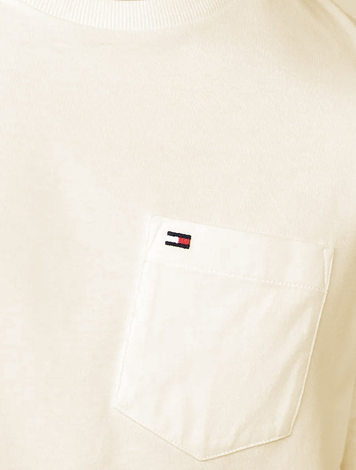 Vista 3 Camiseta Tommy Jeans Masculina Regular Pocket Creme off-white Tommy Jeans off-white