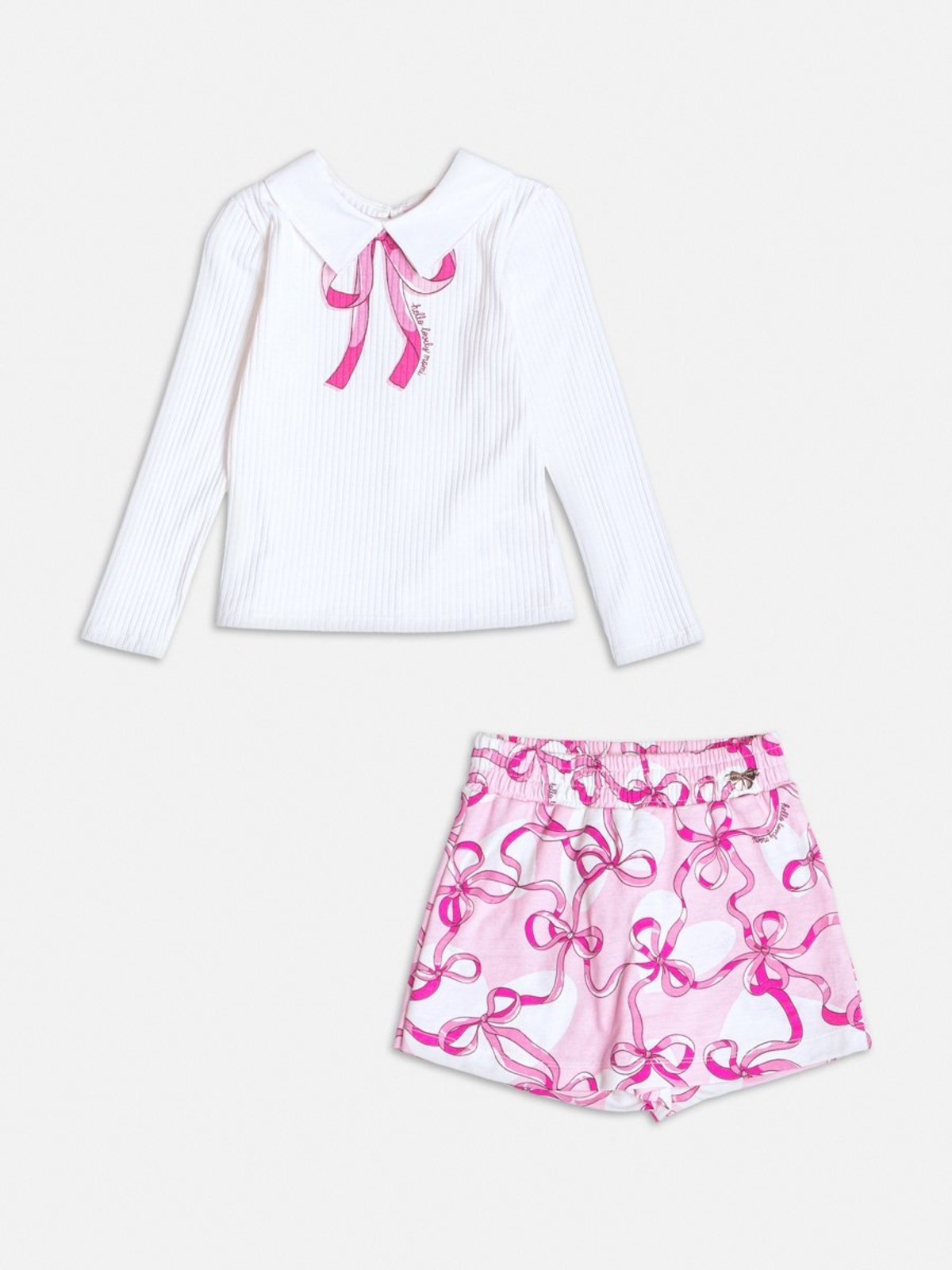 Infantil - Conjunto Manga Longa com Laços