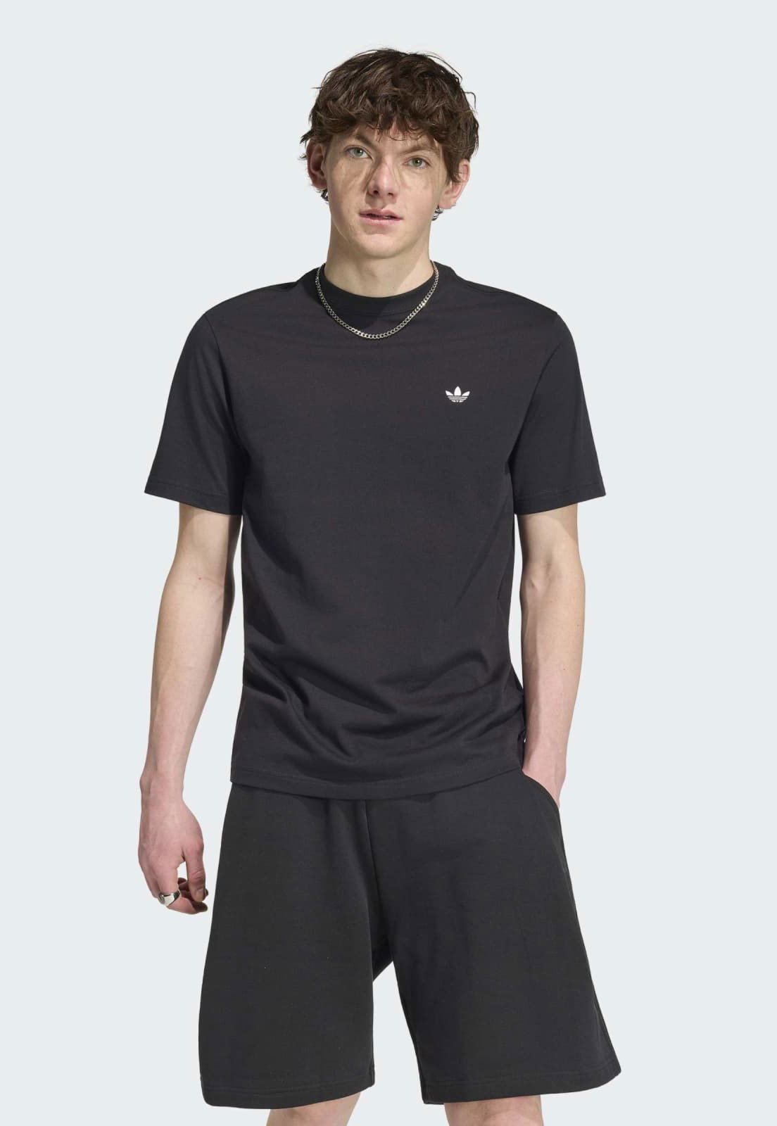 Camiseta Masculina adidas Originals Trefoil ESS Preta