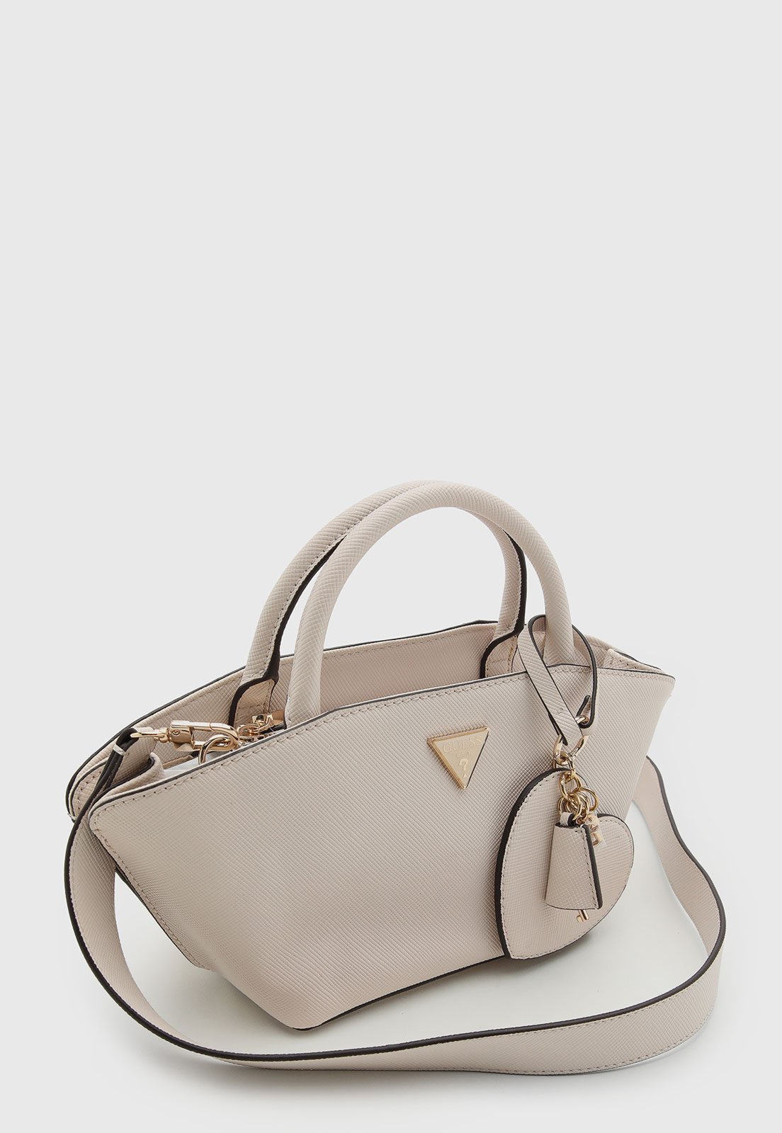 Vista 3 Bolsa Feminina Guess Grande Texturizada Off-White off-white white off-white white