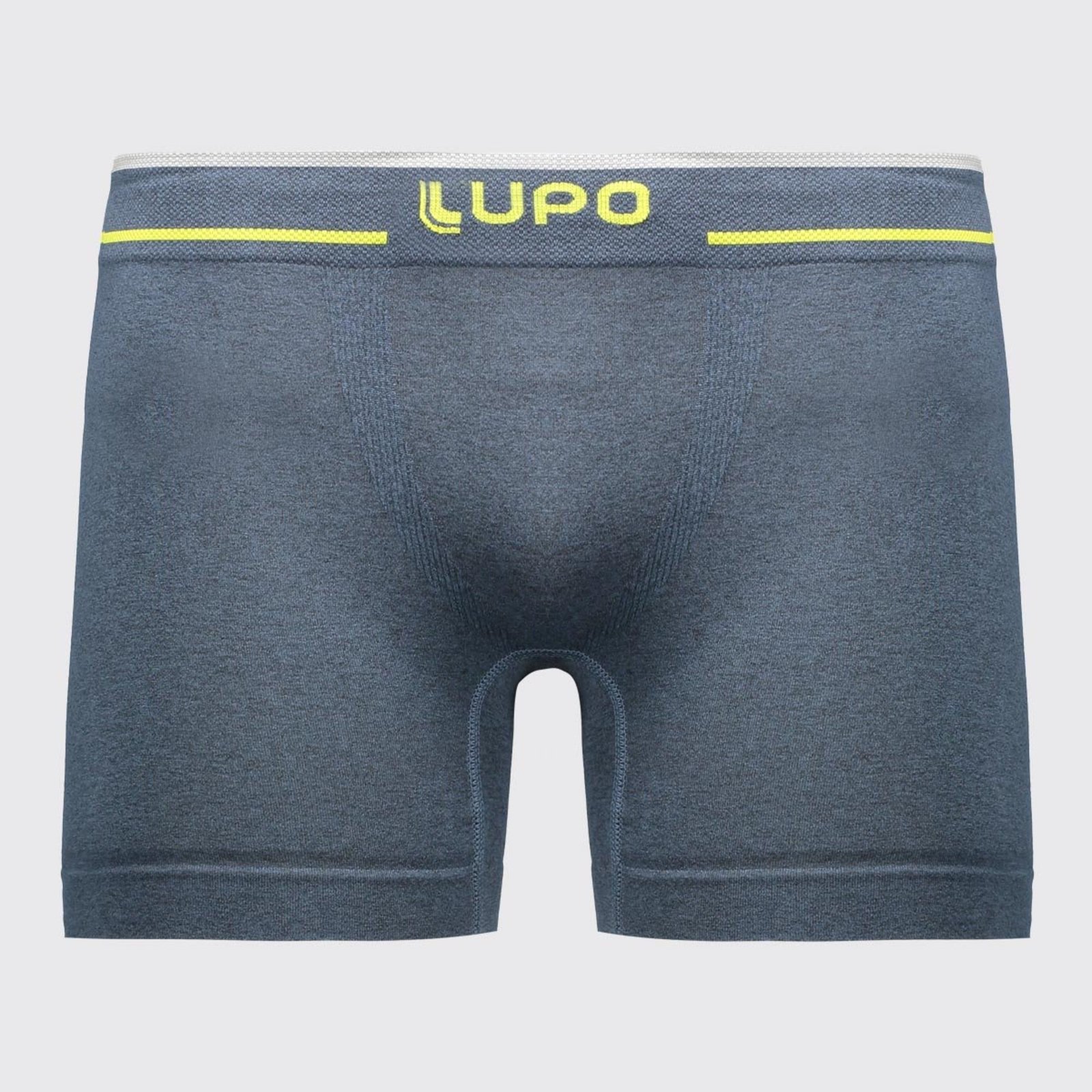 Cueca Boxer Lupo Microfibra Sem Costura Logo Azul