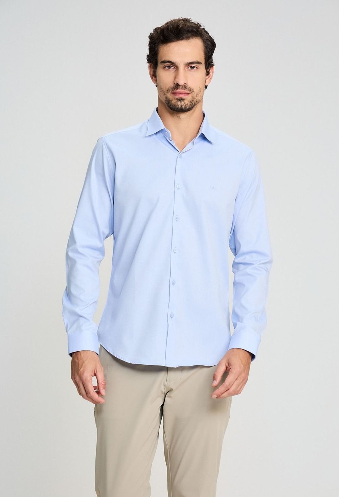 CAMISA DOCTHOS TAILOR FIT MANGA LONGA PREMIUM COTTON CAMISA DOCTHOS TAILOR FIT MANGA LONGA PREMIUM COTTON 057 AZUL CLARO 4/42