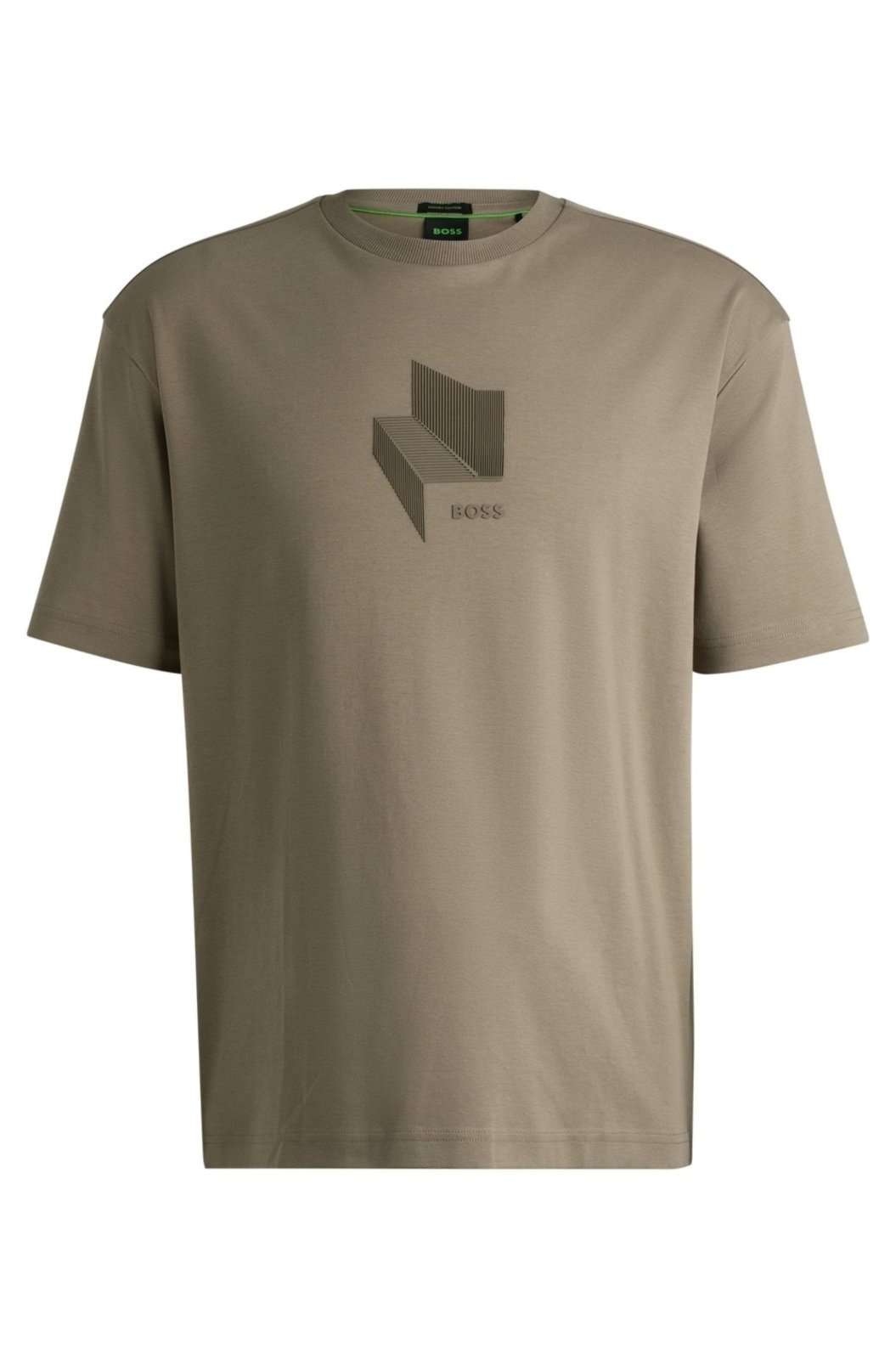 Camiseta Descontraída De Algodão Com Arte Verde – EEGG