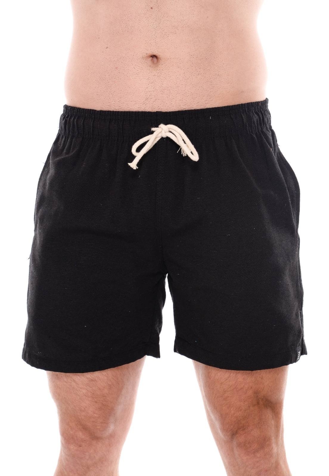 Bermuda Elegante Masculina Curta Preto Mauricinho Confortável Tecido Premium