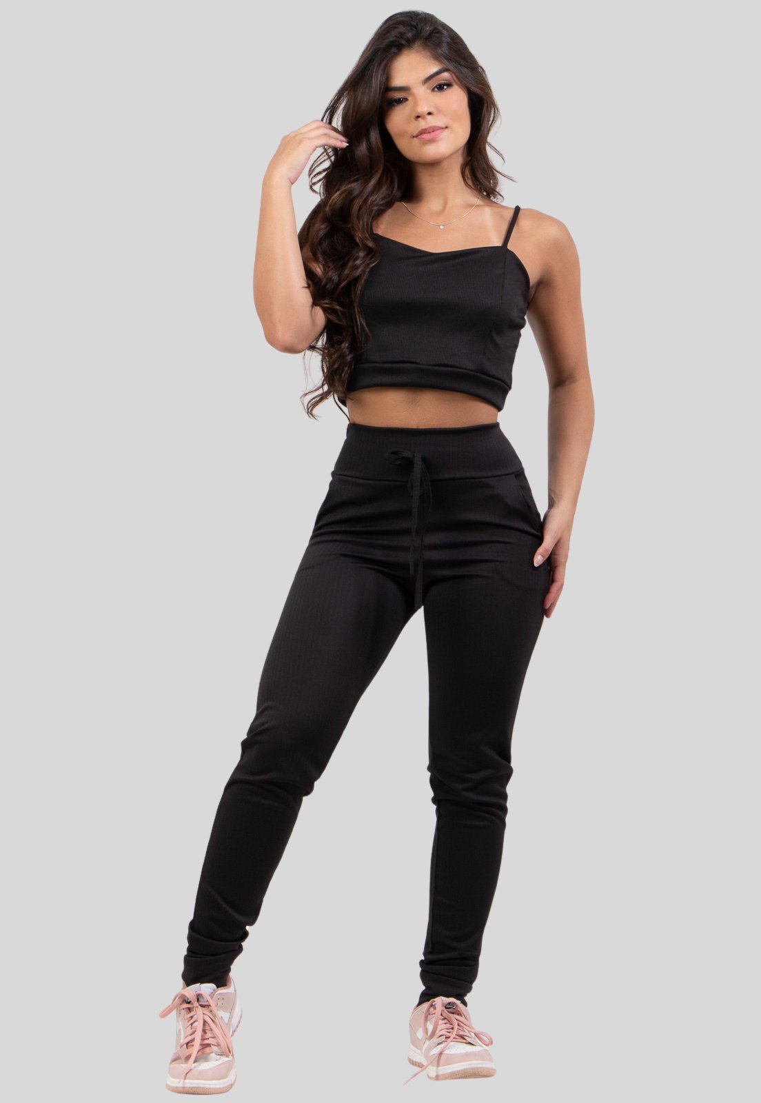 Calça Jogger Ribana Diluxo Preto
