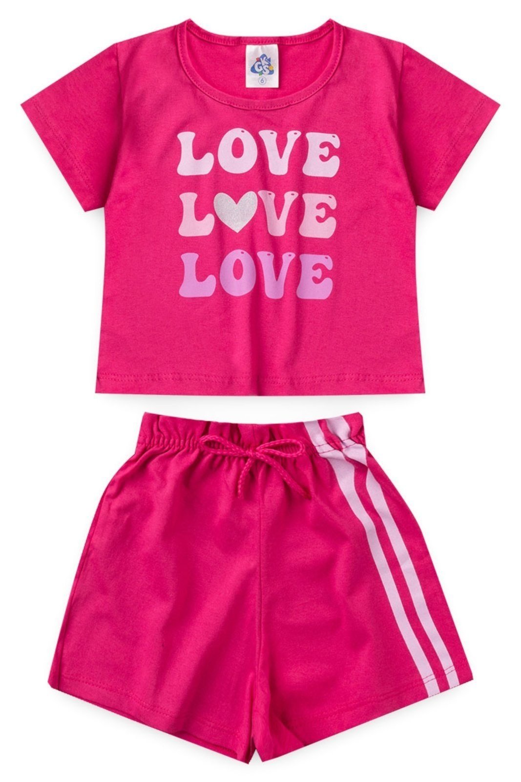 Infantil – Conjunto de Verão para Menina Cropped e Shorts – GKS