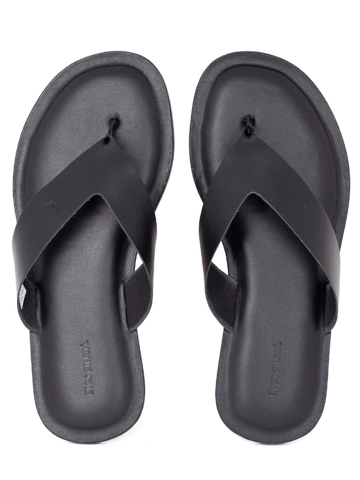 Sandália Masculina Reserva Go Atenas Couro Legítimo Solado Tratorado Confortável 751340001 Preto