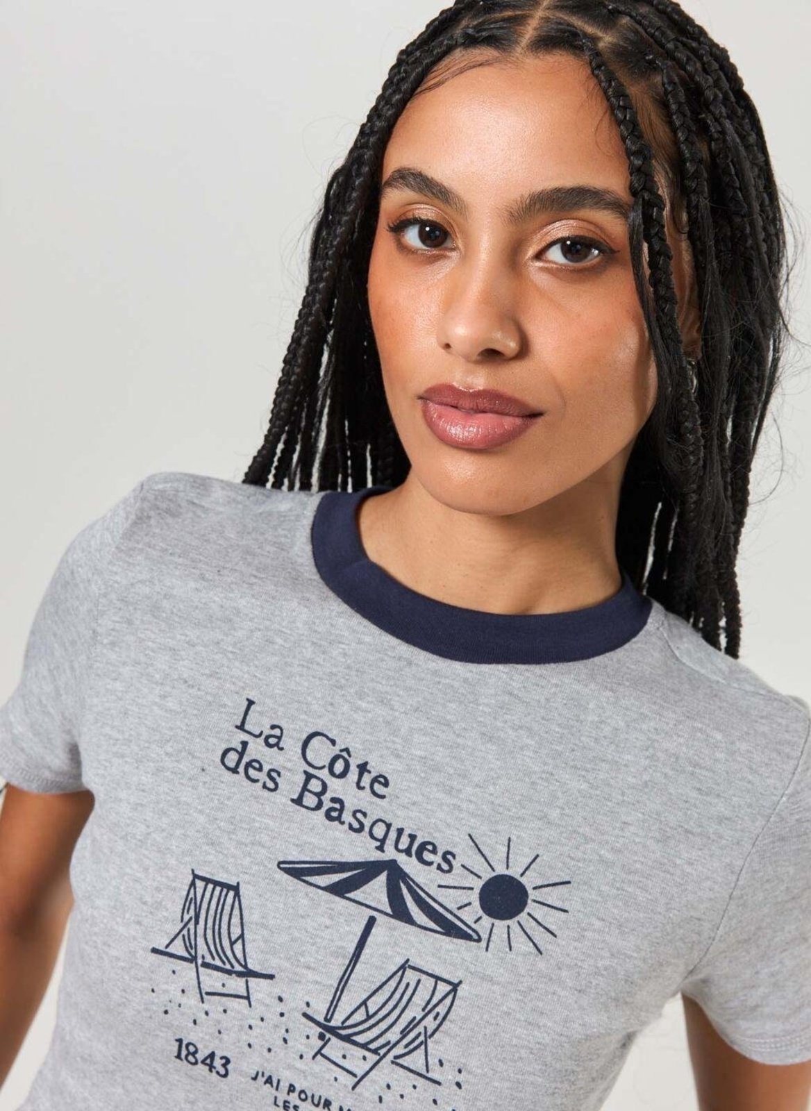 Vista 3 Mini Tee Cinza Praia Gola Youcom azul Youcom azul