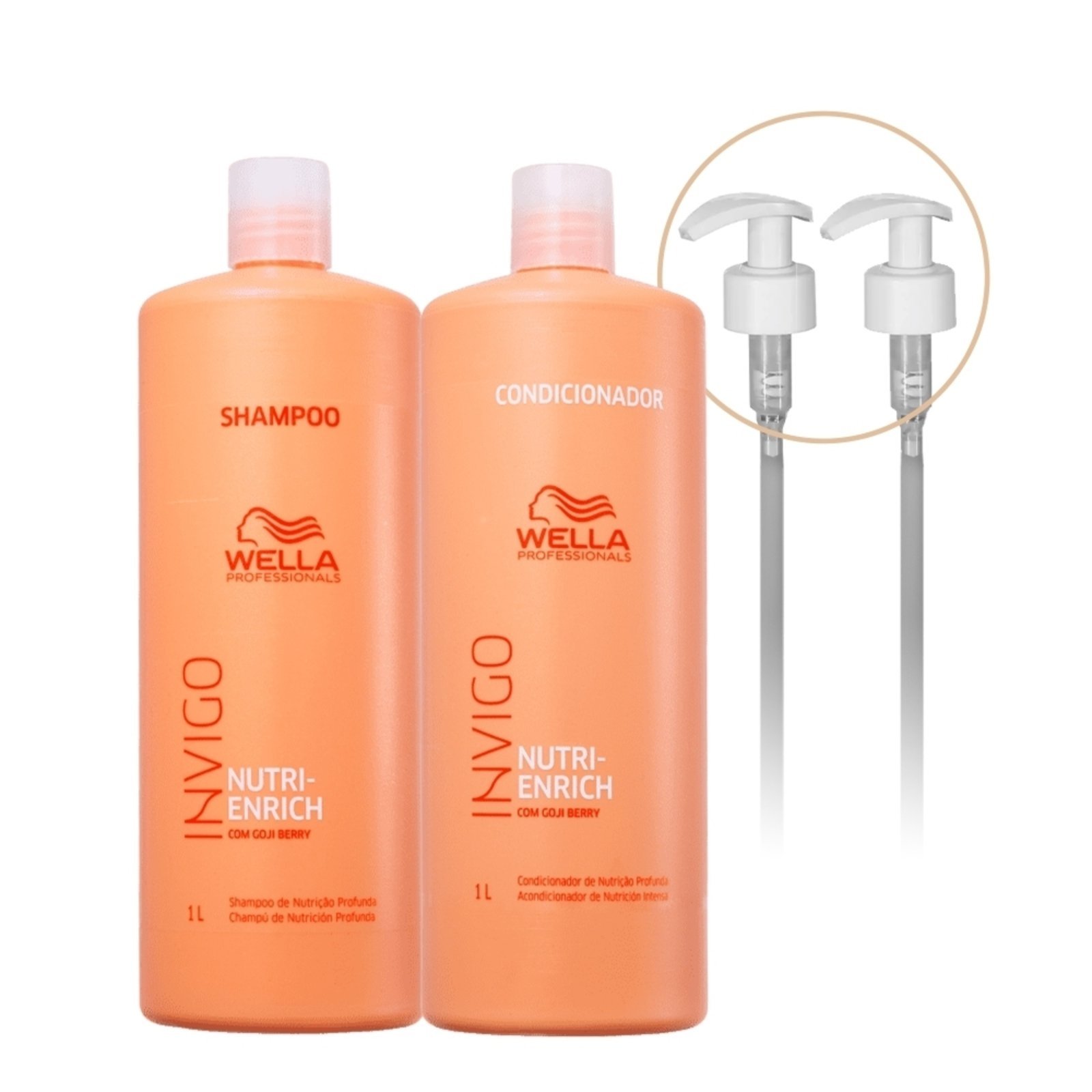 Vista 2 Kit Wella Professionals Invigo Nutri-Enrich Shampoo Condicionador e Válvula (4 produtos) multicolorido WELLA PROFESSIONALS multicolorido