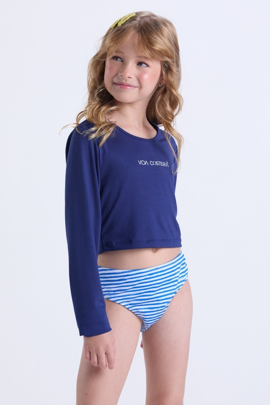 Vista 3 Conjunto Praia Feminino Manga Longa VIDA COSTEIRA azul marinho VIDA COSTEIRA azul marinho