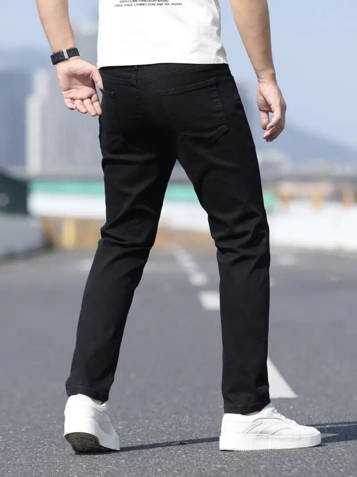 Calça Jeans 5 ESTILOS Masculina Preta Caimento Impecável, Conforto Premium e Versatilidade para Todos os Momentos