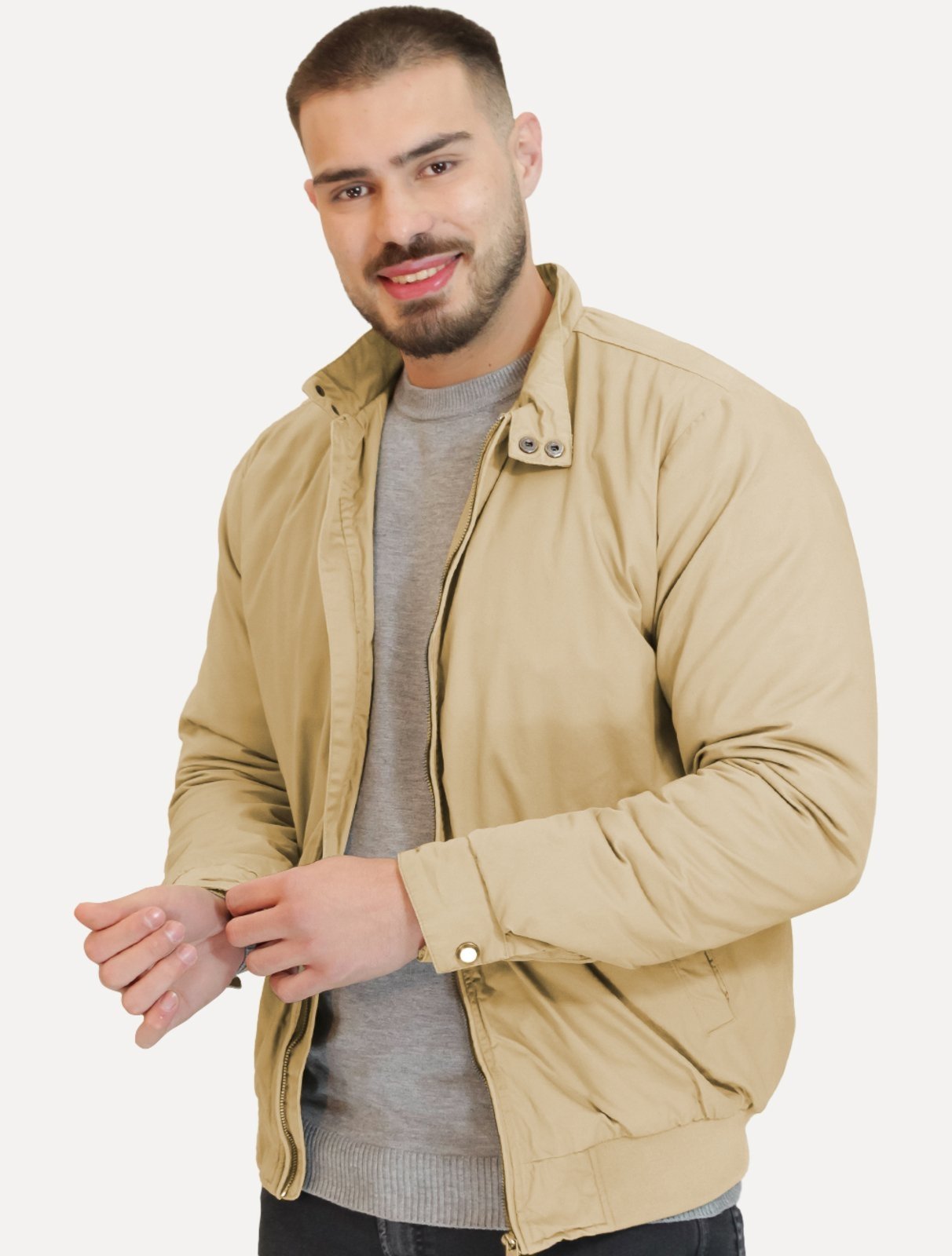 Jaqueta Dixen Masculina Sarja Cáqui