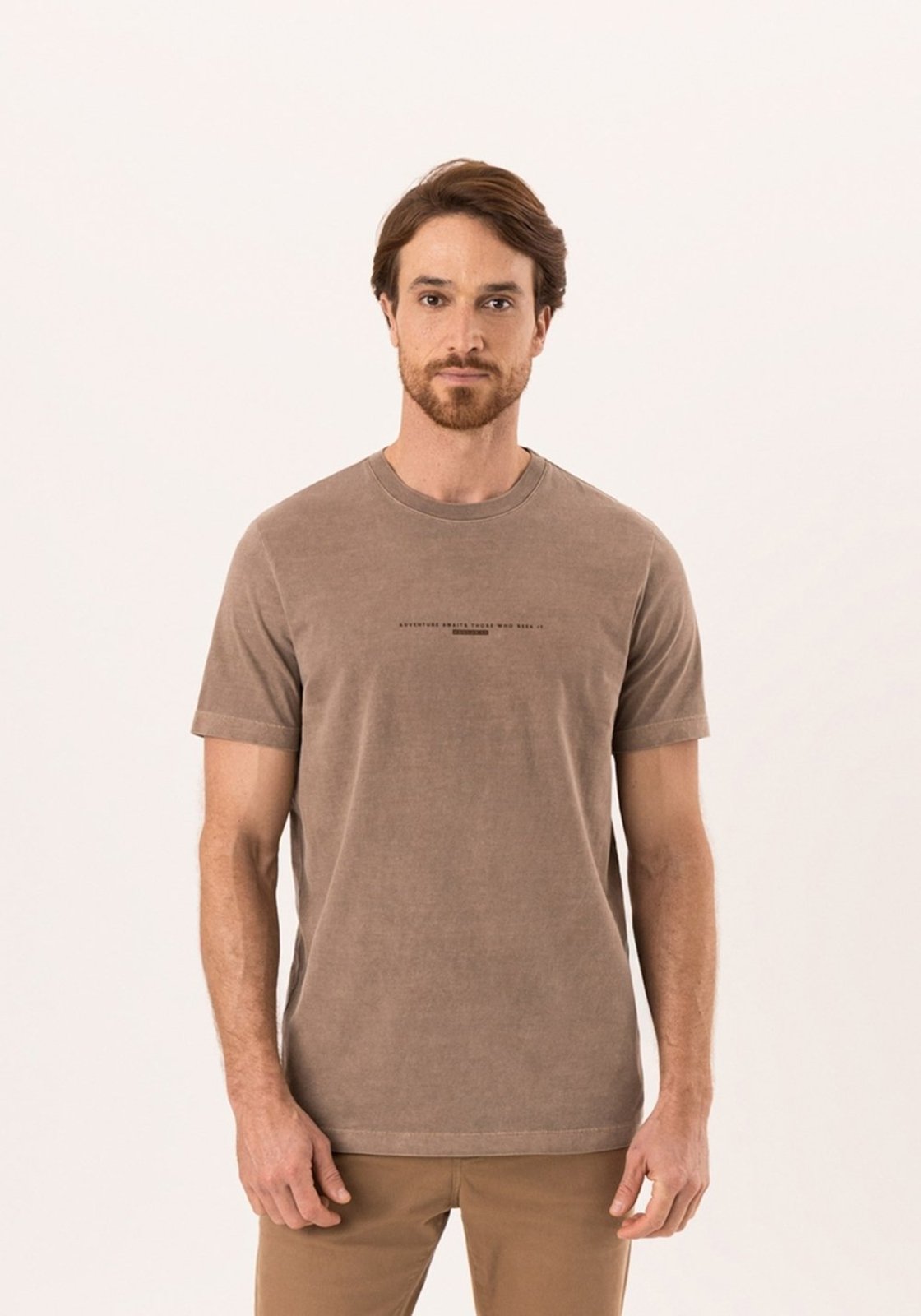 Camiseta Com Estampa Central Em Malha De Algodão