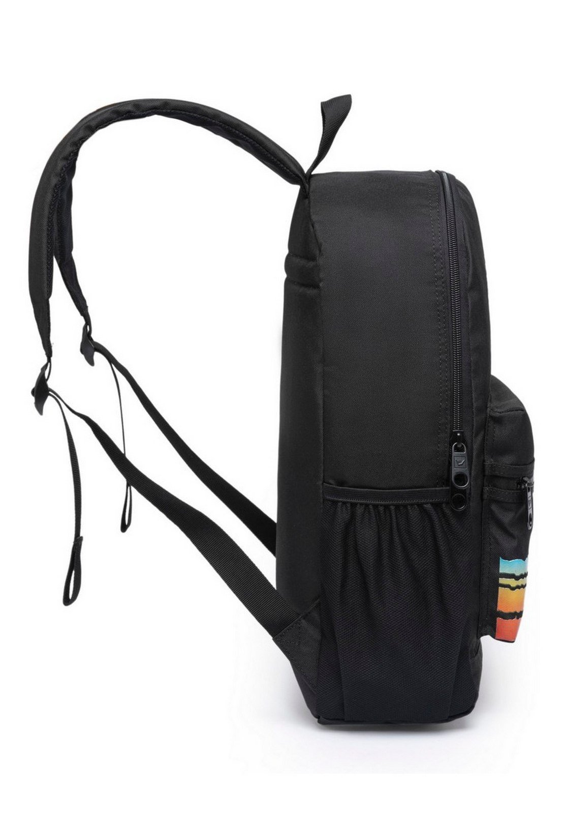 Vista 3 Infantil - Mochila Juvenil Masculina Hang Loose Faculdade Reforçada Espaçosa laranja/preto Hang Loose laranja/preto