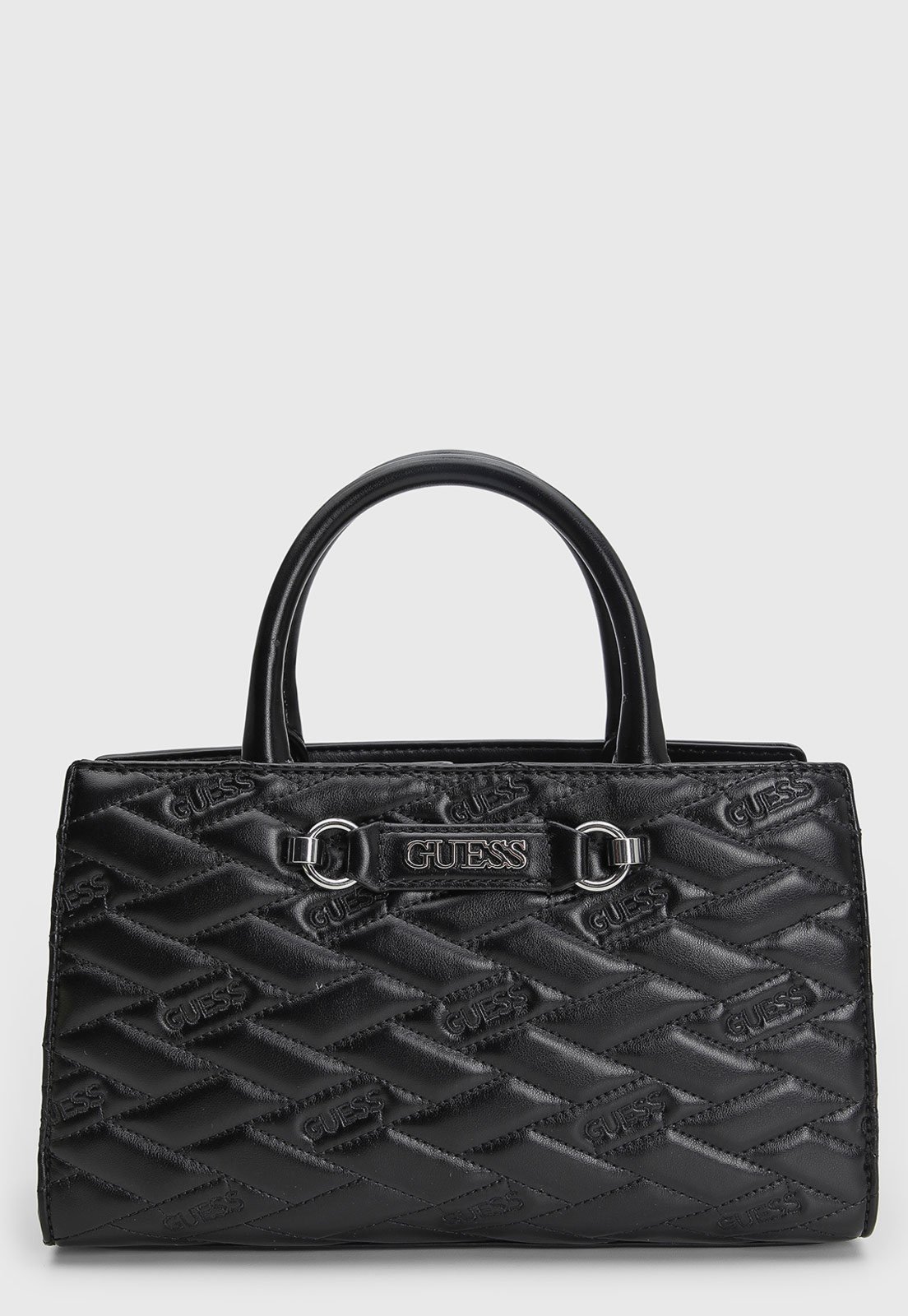 Vista 2 Bolsa Feminina Guess Matelassê Preta preto Guess preto