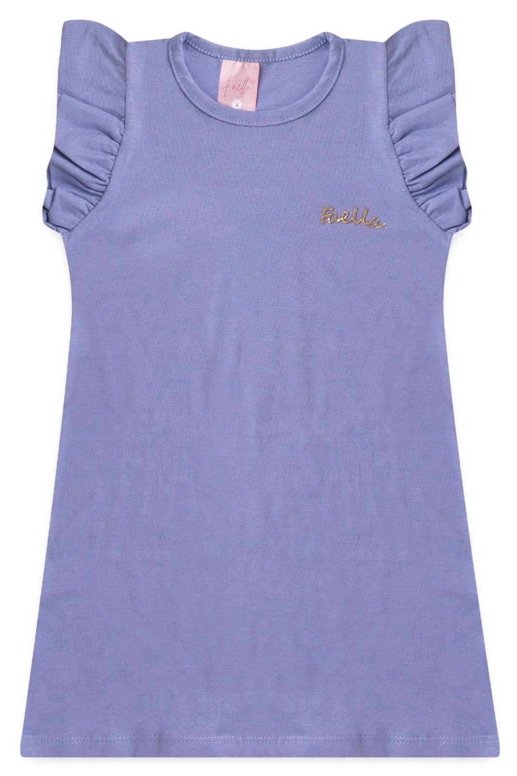 Vista 2 Infantil - Vestido Verão Feminino Faella Lilás - Mega Mega Kids unico Mega Kids unico