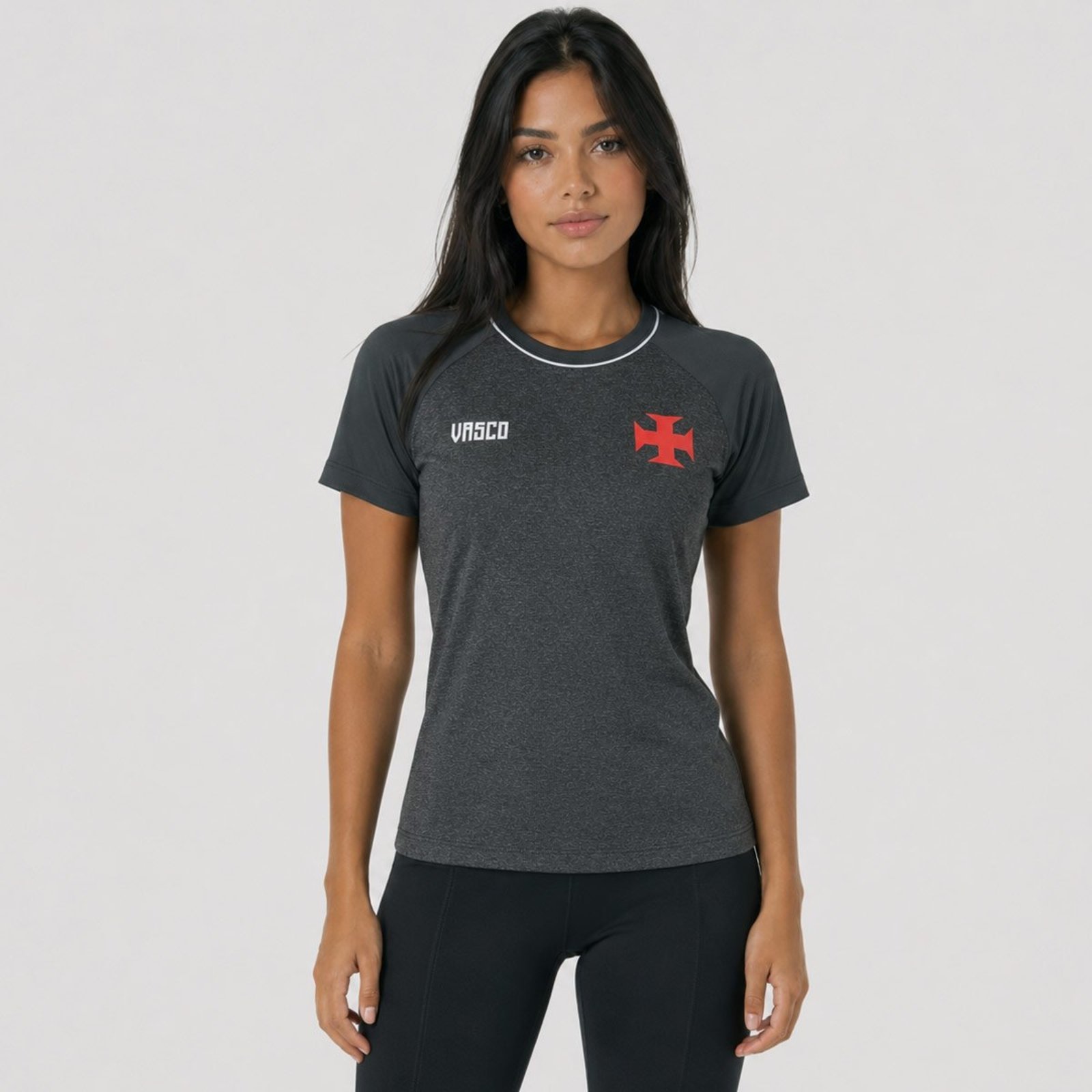 Camiseta Vasco Febre Feminina Cinza
