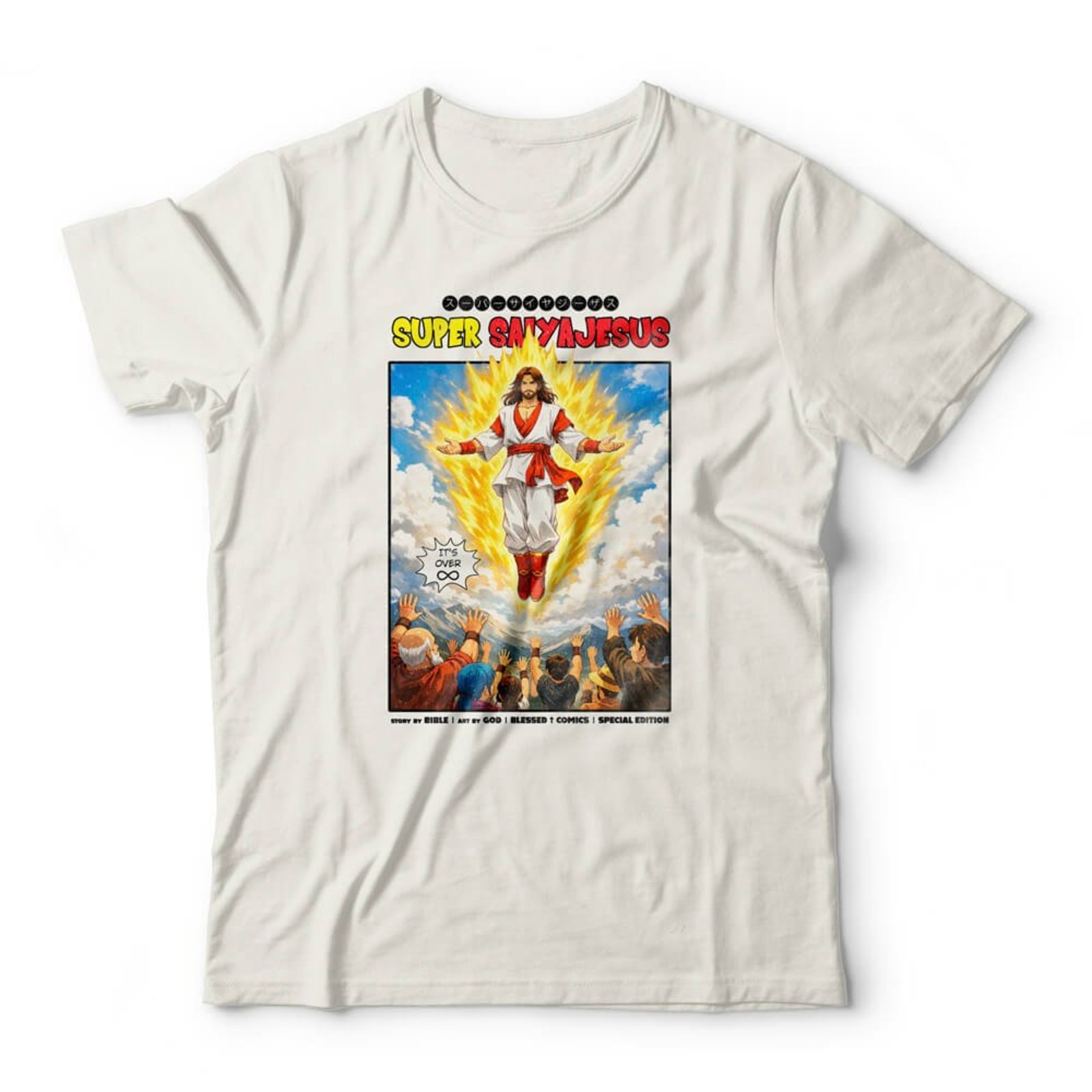 Camiseta Super SaiyaJesus - Off White
