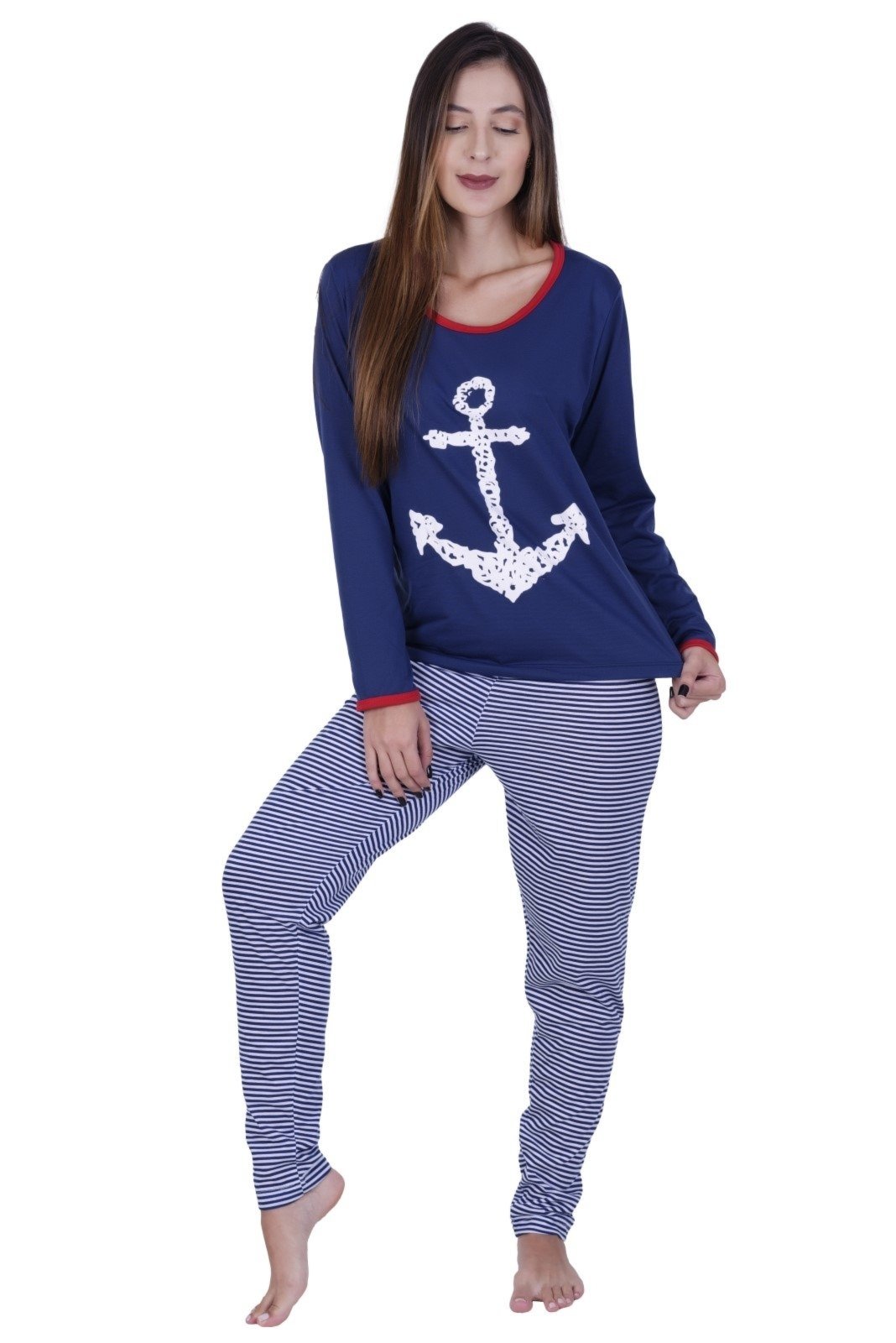 Pijama Inverno Calça Manga Longa Âncora