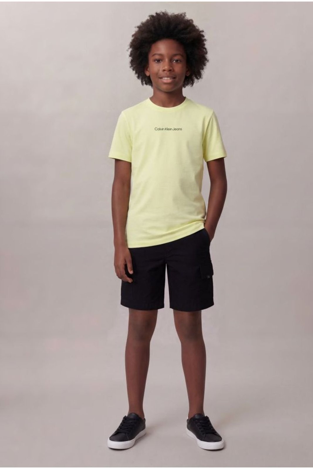 Camiseta Manga Curta Calvin Klein Jeans Boy Logo Centralizado - Lima