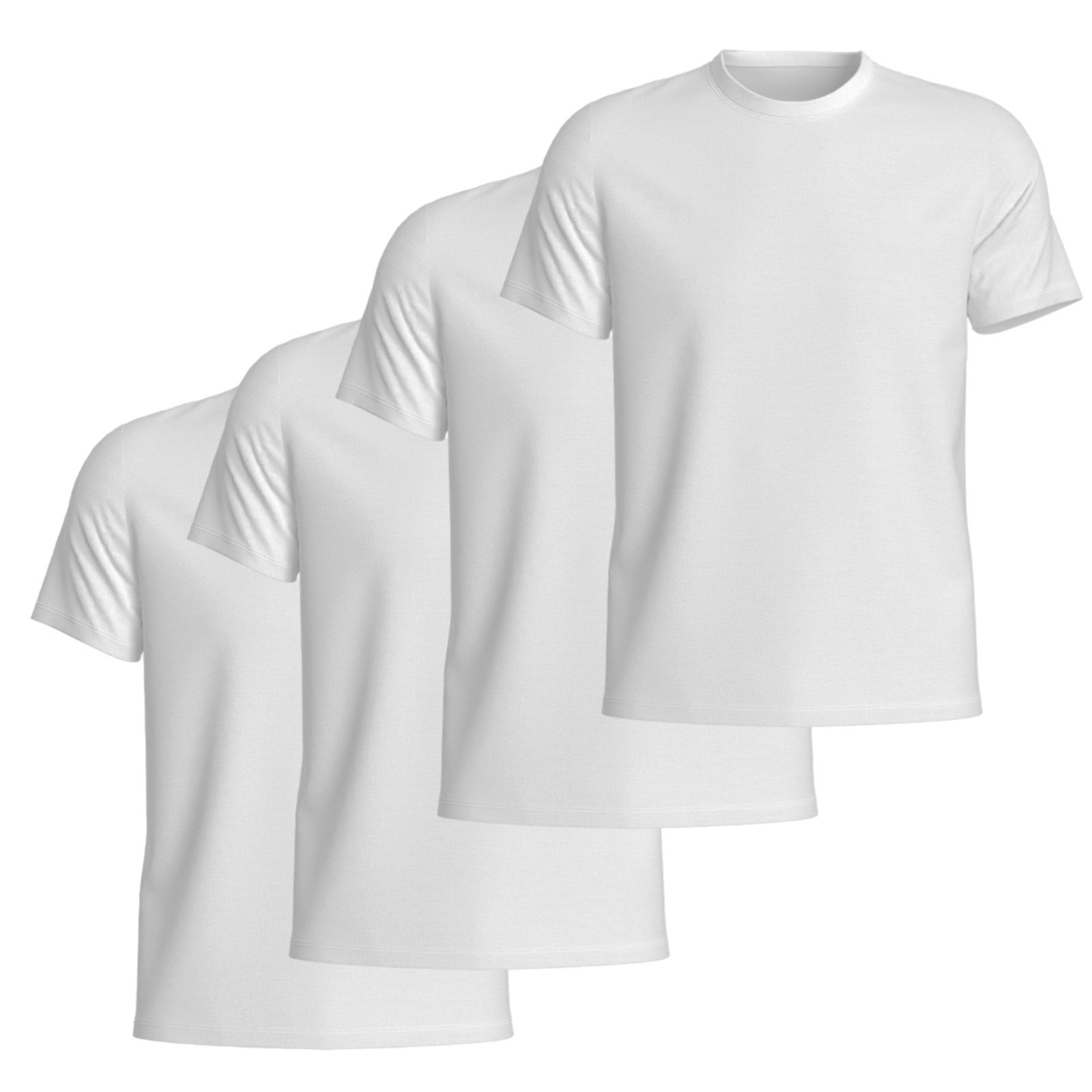 Kit 4 Camisetas Basicas Gola Redonda Lisa Camisa Masculina de Algodão