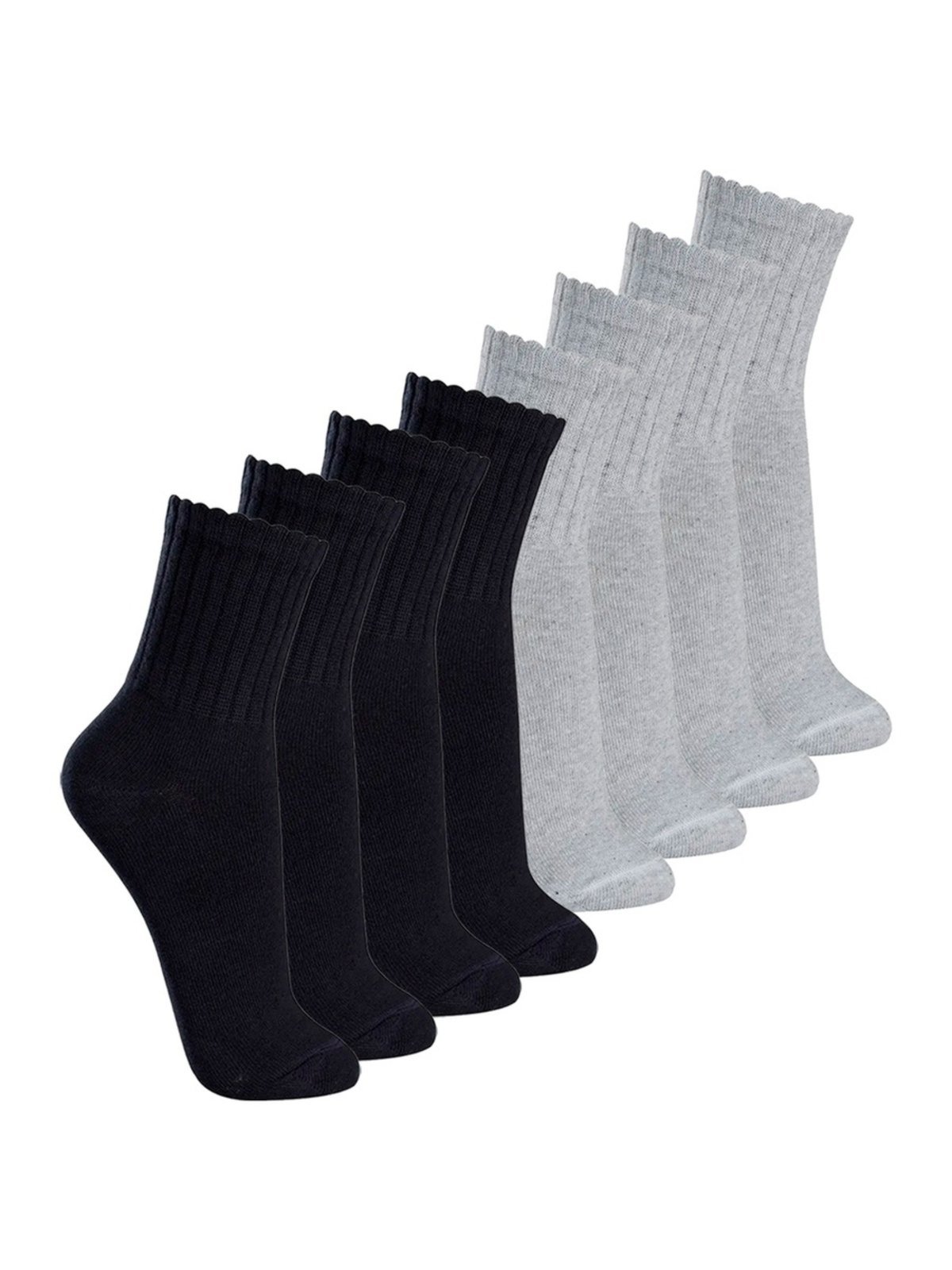 Kit com 8 Pares de Meias Esportiva Cano Médio Lupo 3290-009