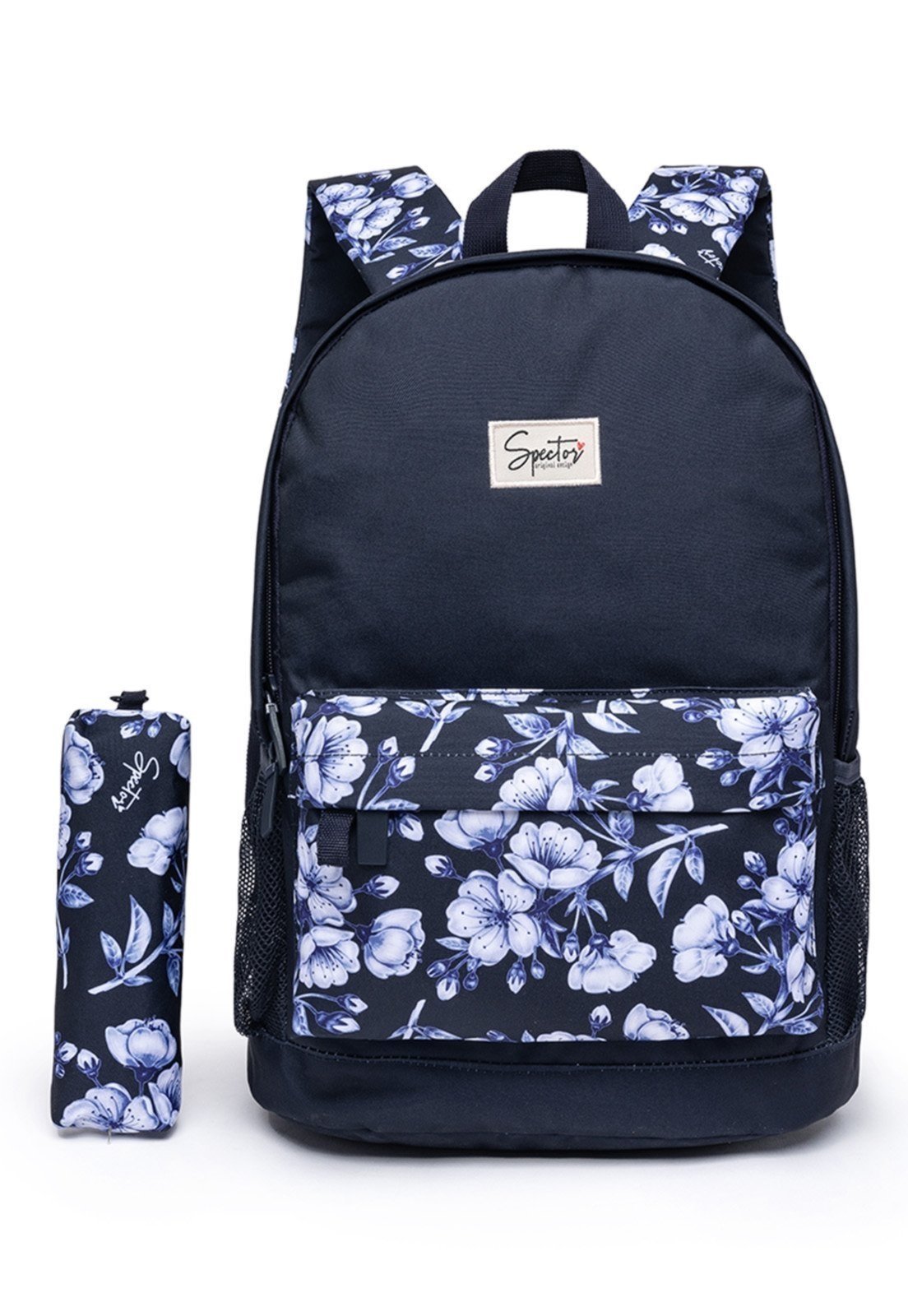 Infantil - Mochila Escolar Feminina Estojo Reforçada Faculdade Moderna Casual