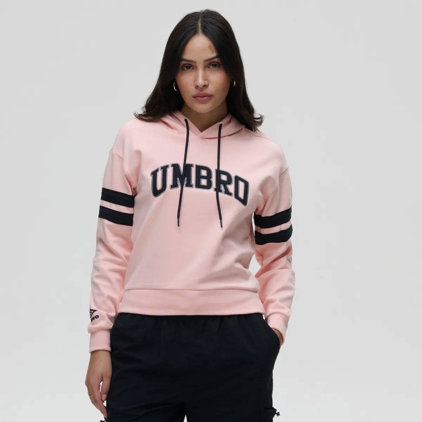 Blusão Moletom Umbro College Concept Feminino Rosa
