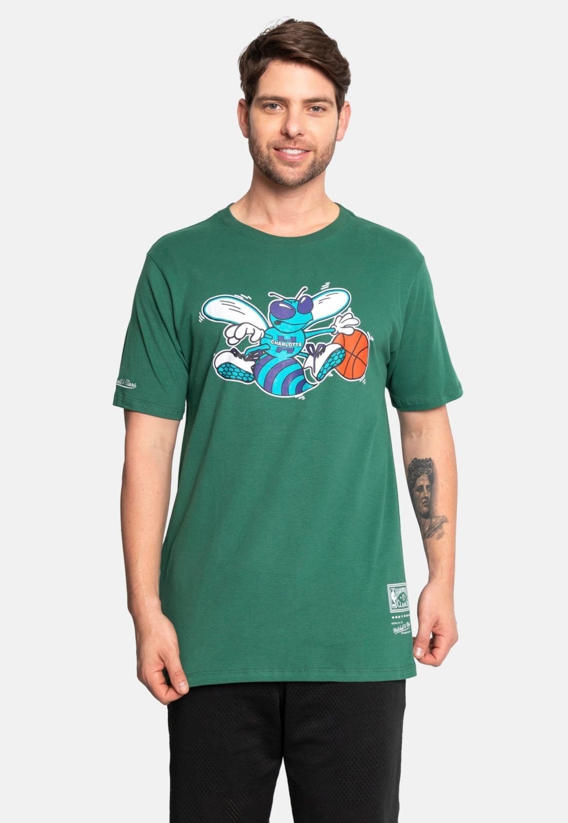 Camiseta Mitchell & Ness NBA Teams Charlotte Hornets Verde