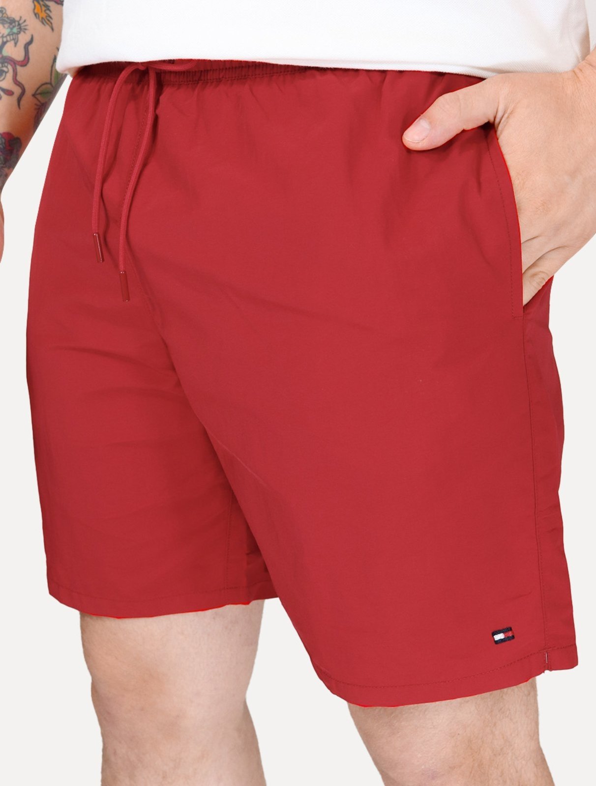 Vista 2 Short Tommy Hilfiger Masculino Regular Fit Medium Drawstring vermelho Tommy Hilfiger vermelho