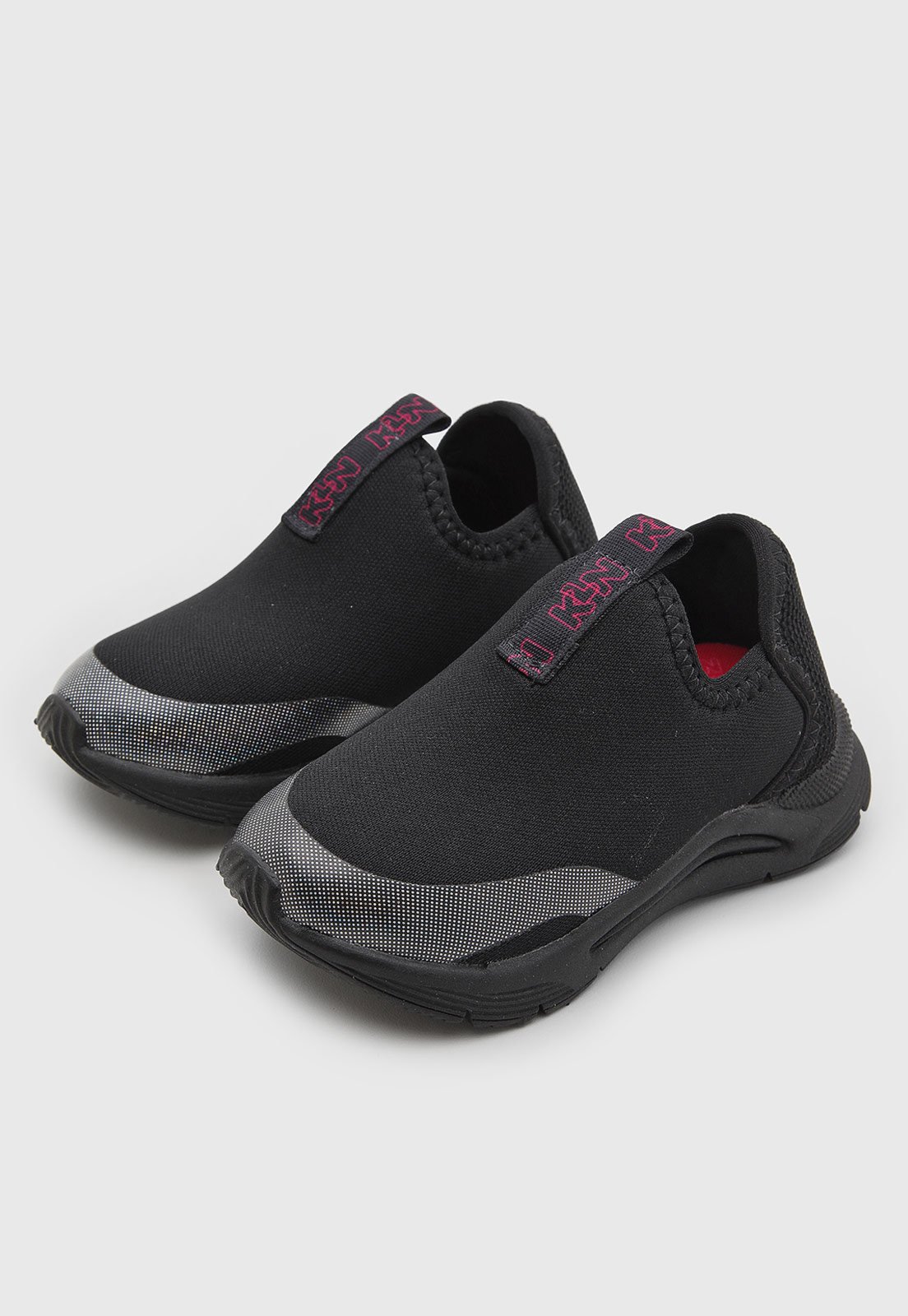 Infantil - Tênis Klin Slip On Têxtil Preto