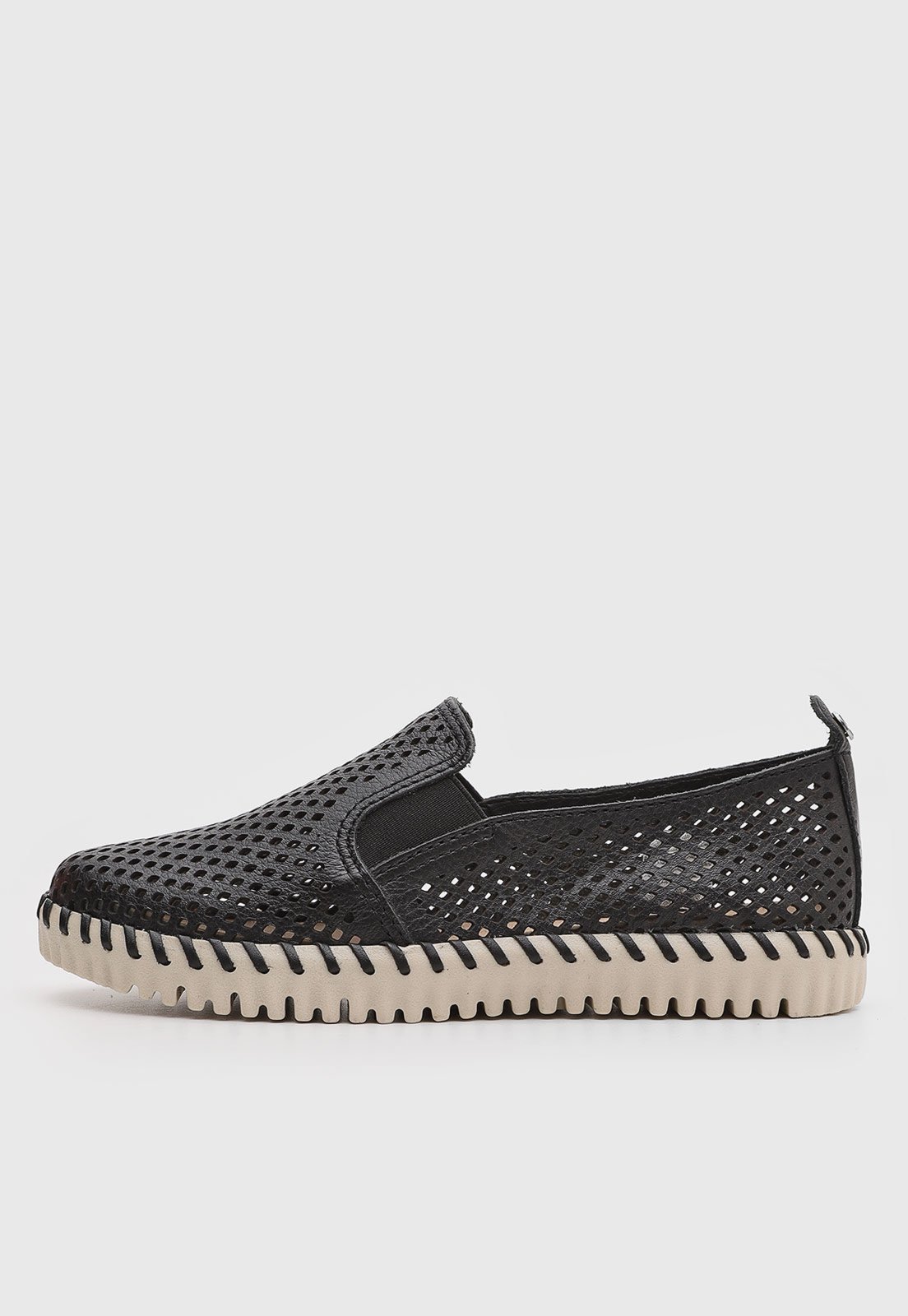Tênis Feminino Bottero Vazado Slip On Preta