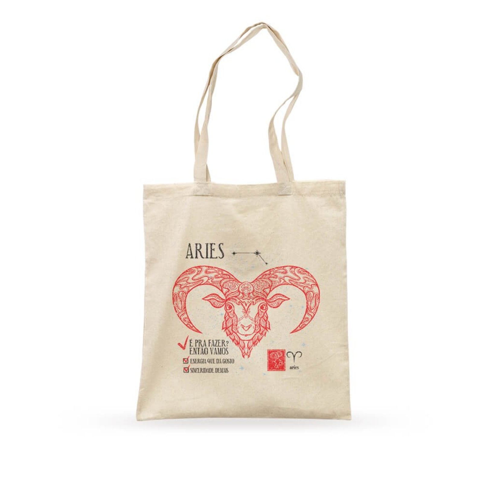 Ecobag Signo Áries - Bege - Casual - Studio Geek