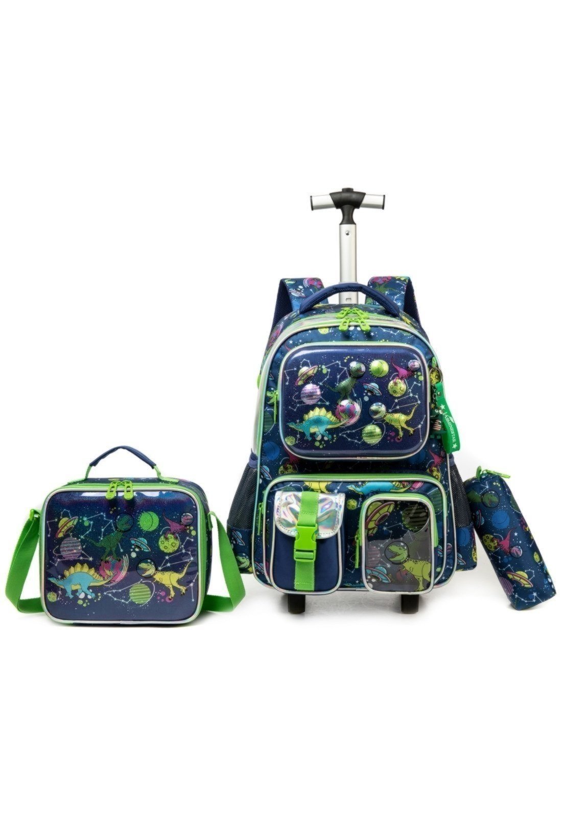 Infantil – Kit Mochila Lequeen Carrinho Dinosauros Escolar