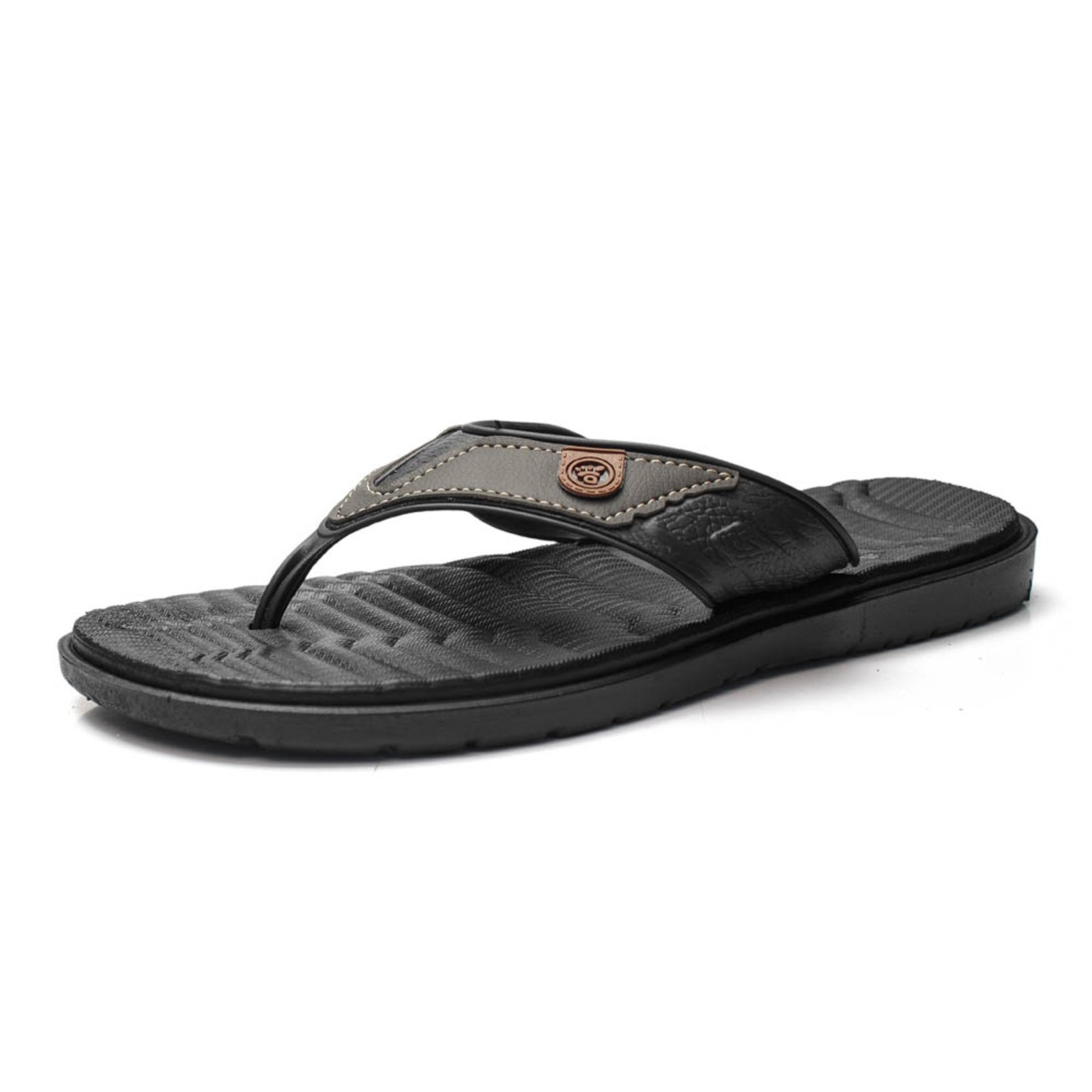Chinelo Masculino Herlim Slide Ortopédico Conforto Anatômico Macio Cinza