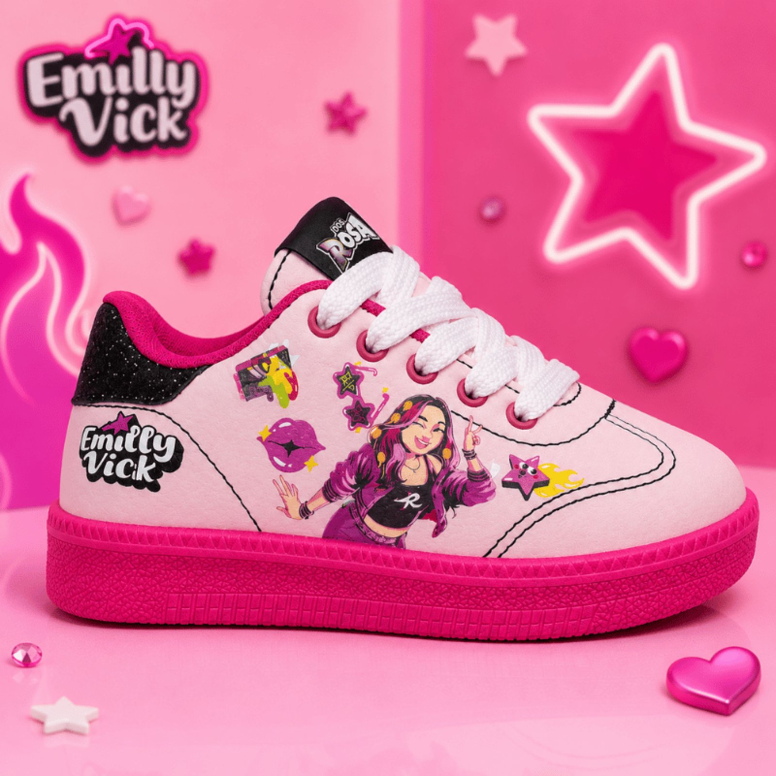 Infantil - Tênis Casual Emilly Vick Dos Rosa