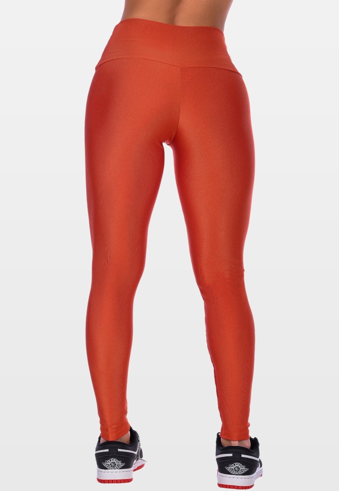 Vista 3 Calça Legging Fitness Cós Alto Summer Soul Básica Canelado laranja Summer Soul laranja