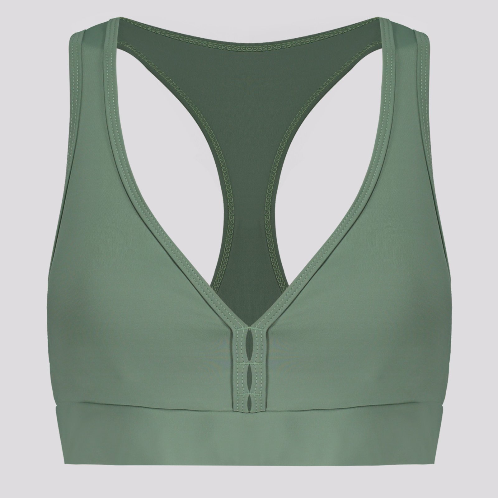 Top Selene Com Bojo Feminino Verde e Marrom
