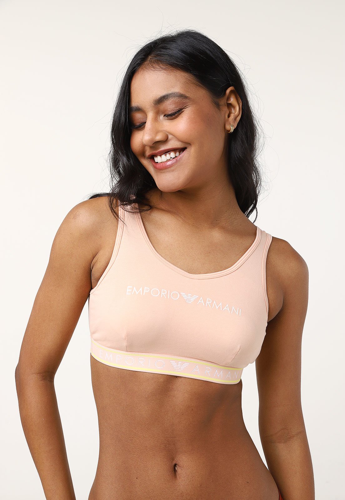 Top Emporio Armani Underwear Logo Coral