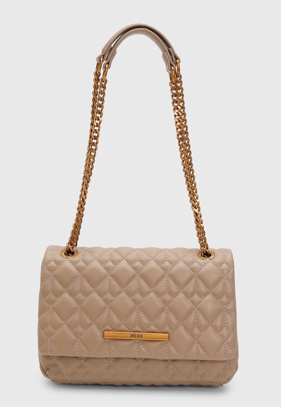 Bolsa Média Santa Lolla Matelassê Bege