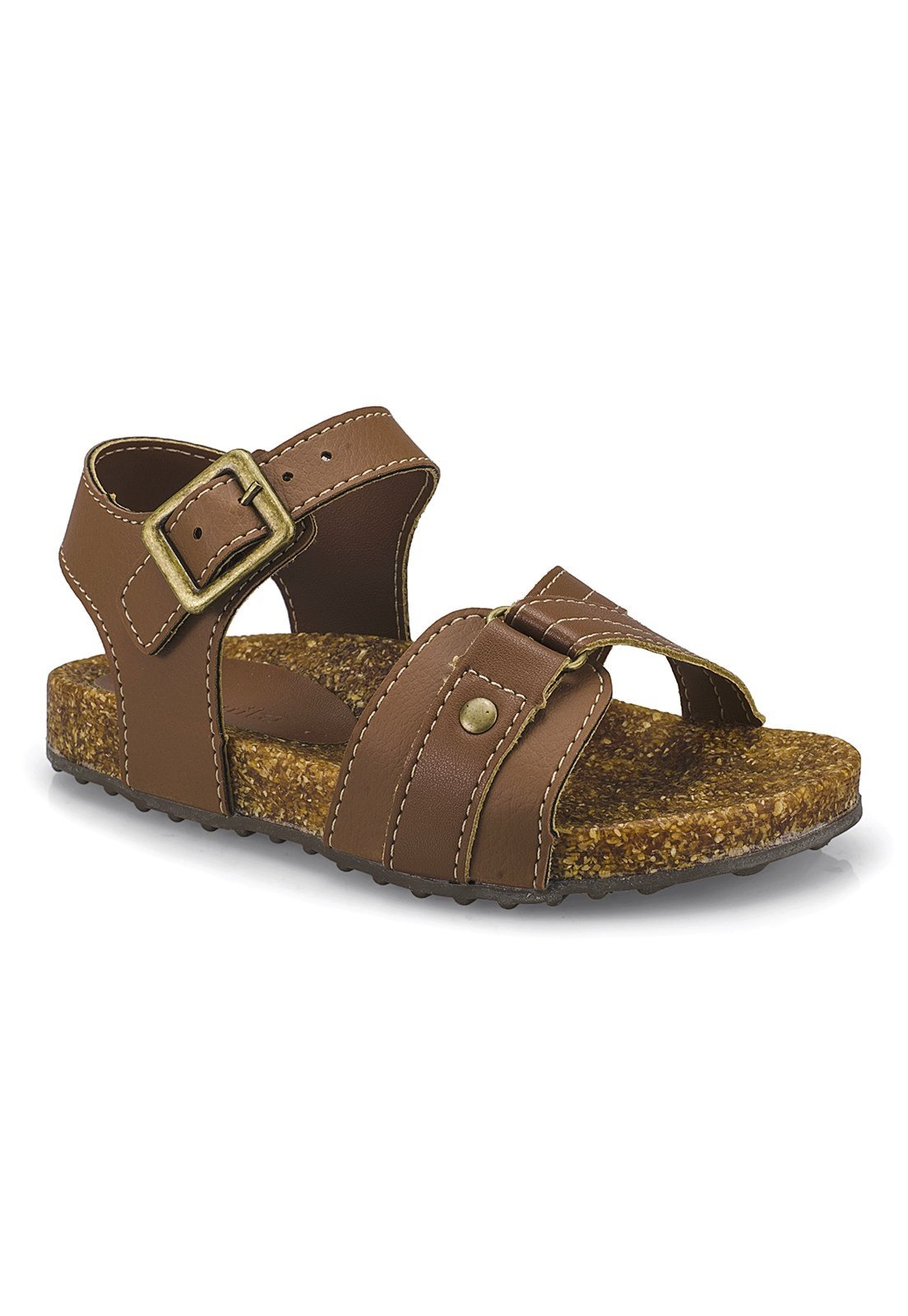 Infantil - Sandália Masculina Pequito Papete Menino Marrom 9729